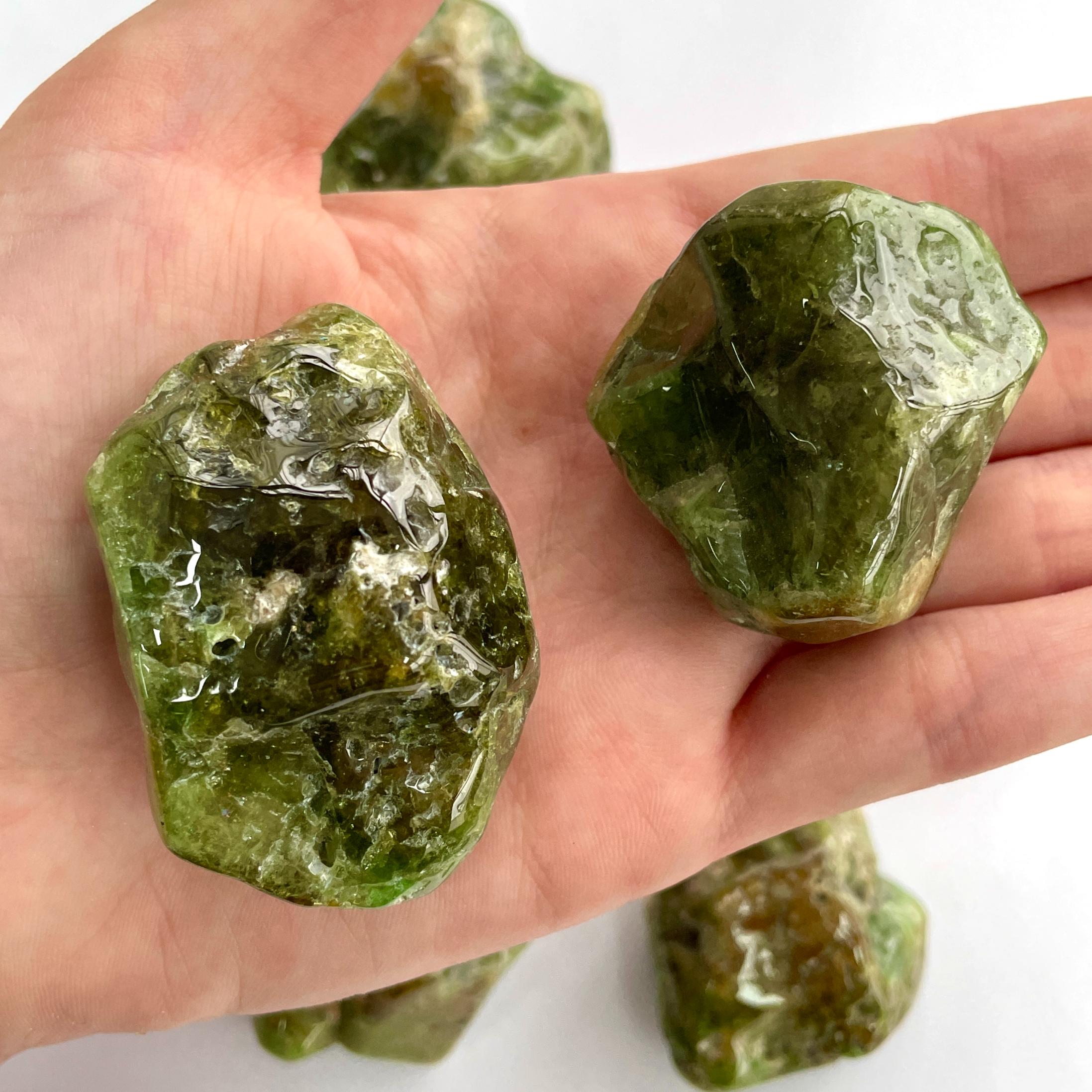 Green Garnet A Grade Polished Freeform - LRG