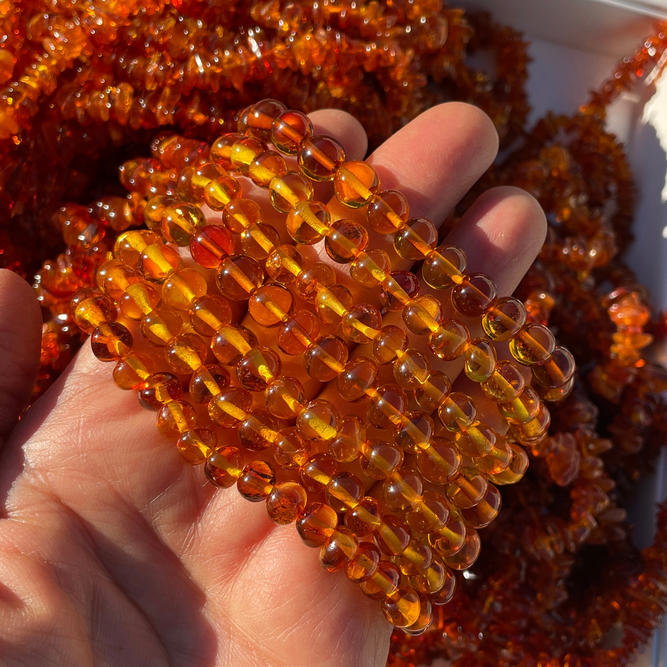 Amber Freeform Beads Bracelet - Style A
