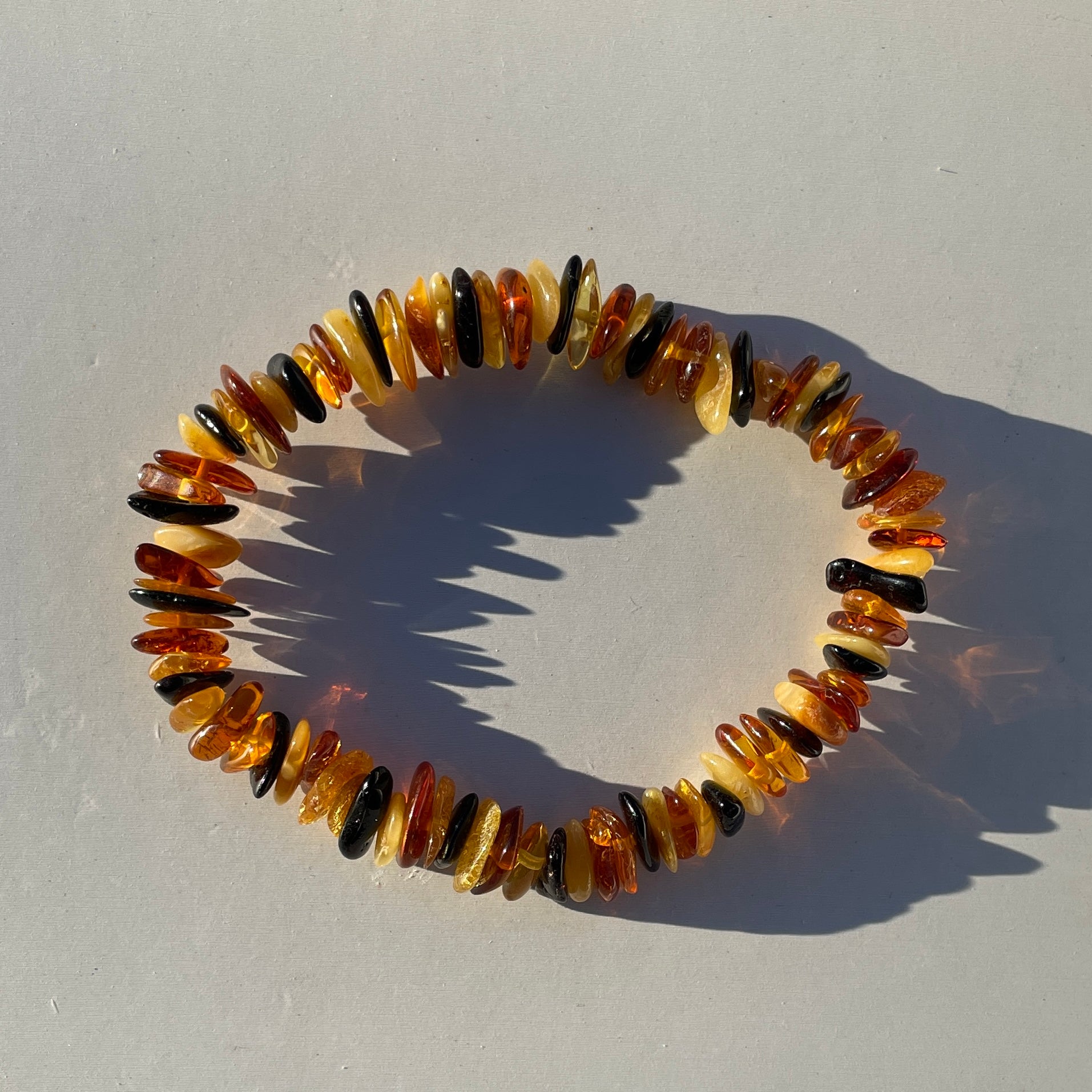 Amber Mixed Chip Bracelet - Small