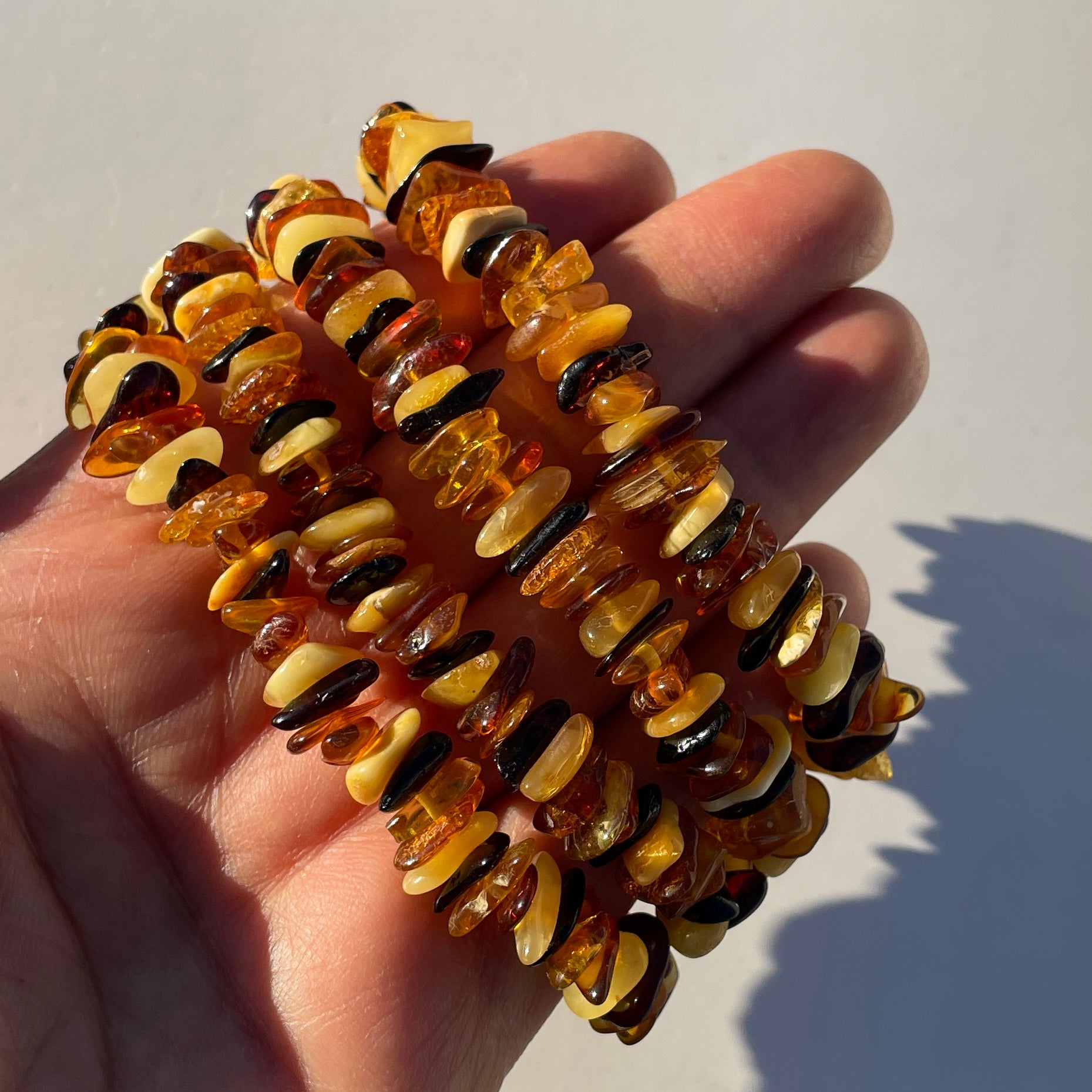 Amber Mixed Chip Bracelet - Small