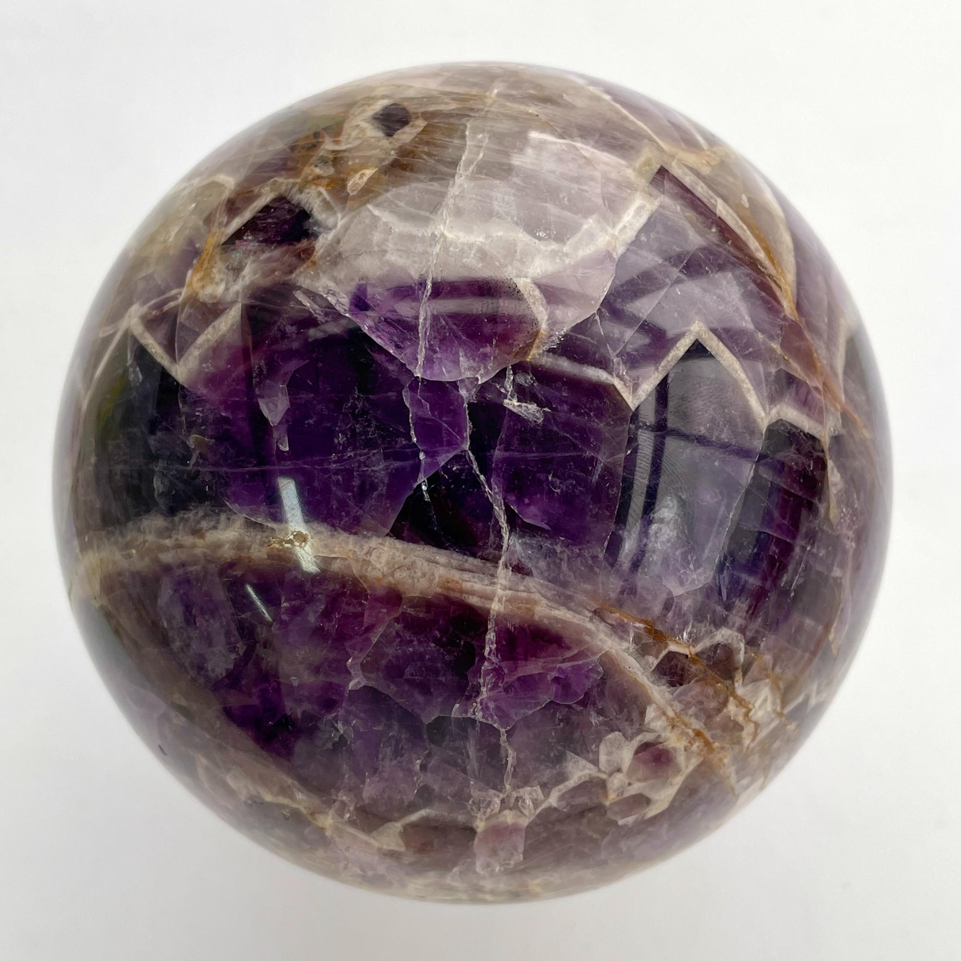 Chevron Amethyst Sphere - Large 10cm N01