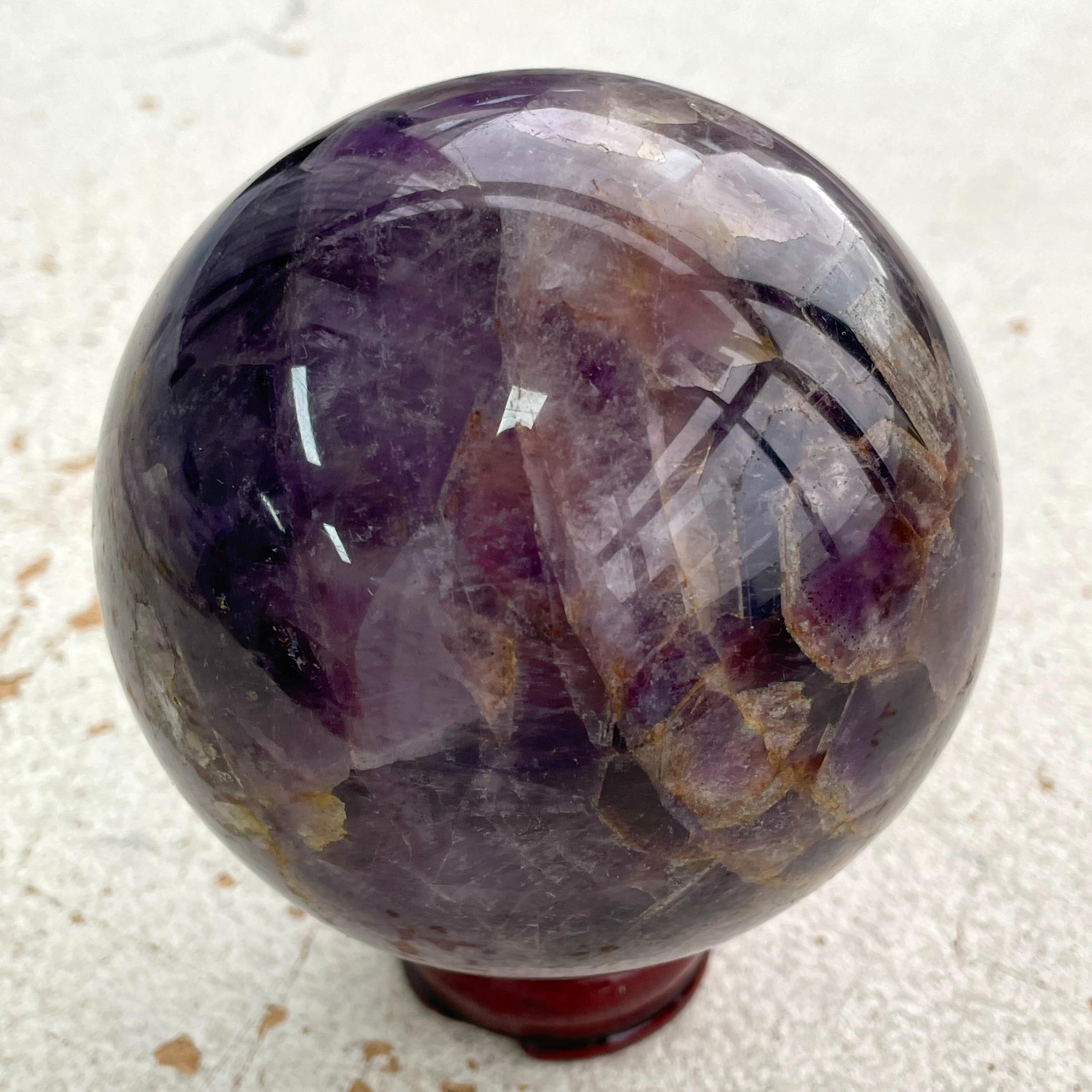 Chevron Amethyst Sphere - Large 10cm N02