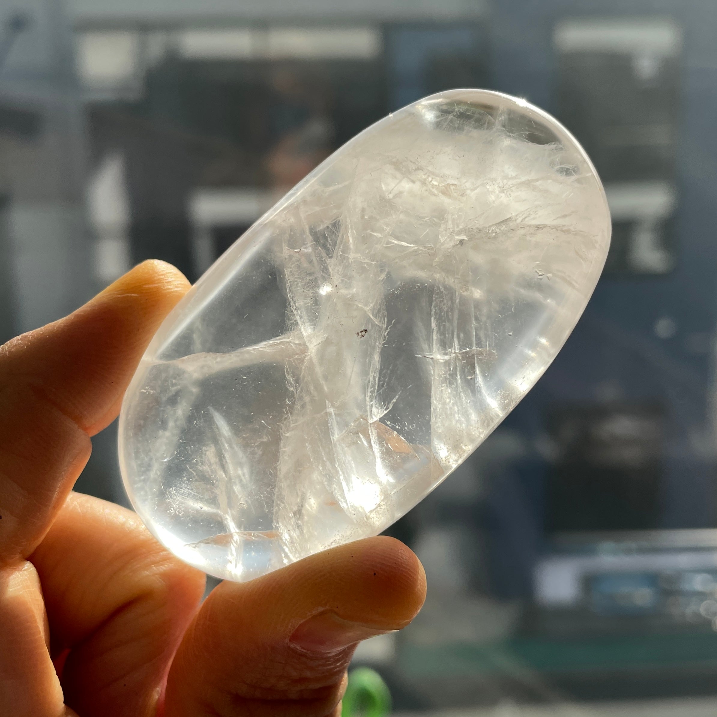 Clear Quartz Palm Stone - 1pc