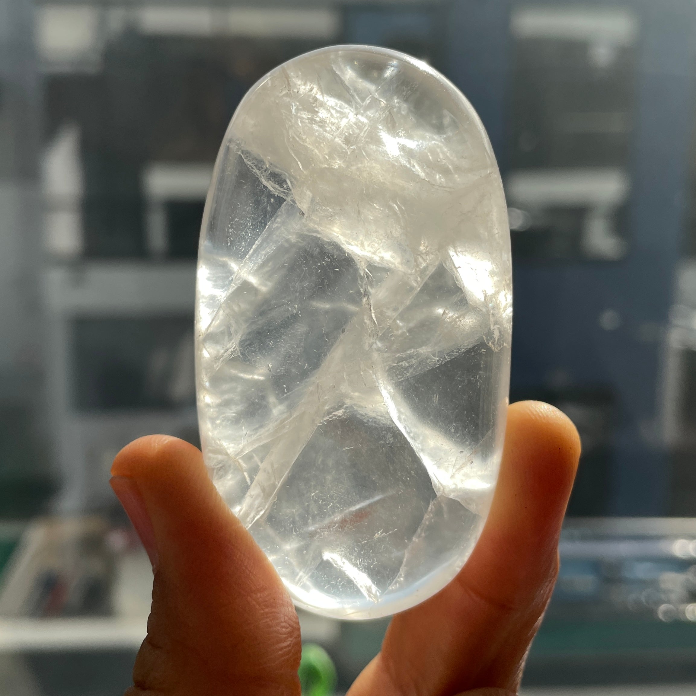 Clear Quartz Palm Stone - 1pc