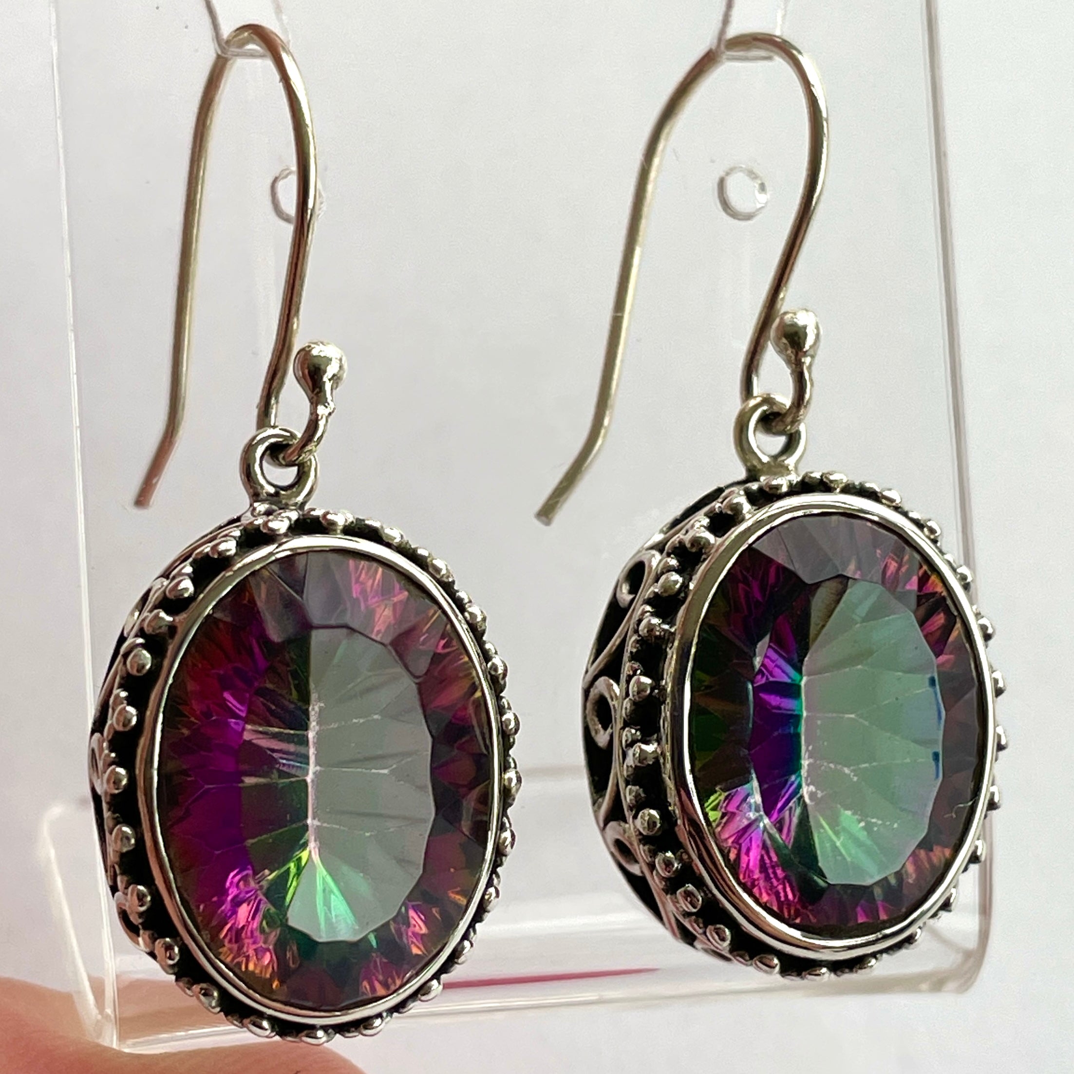 Mystic Topaz Earrings - Oval