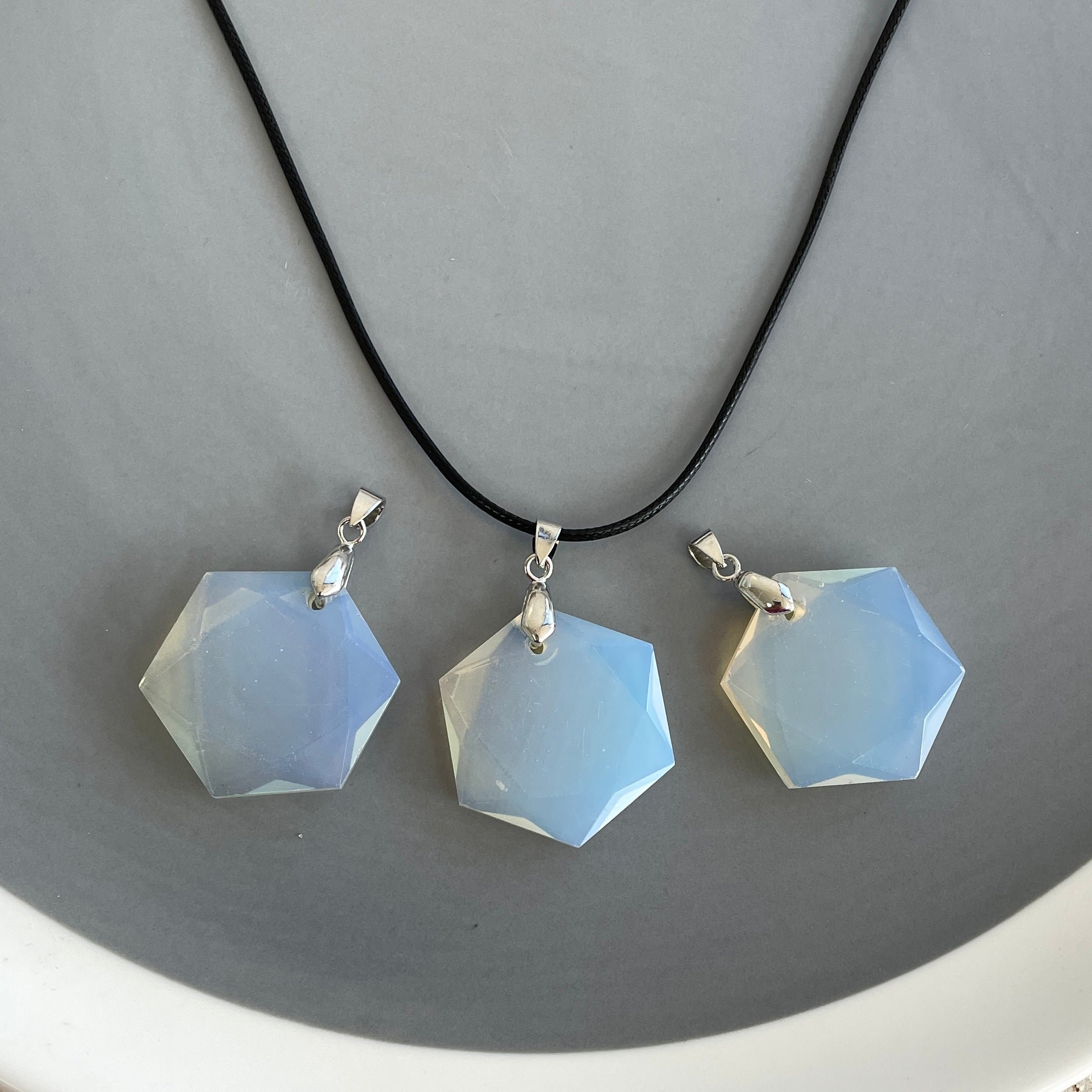 Opalite Hexagonal Pendant