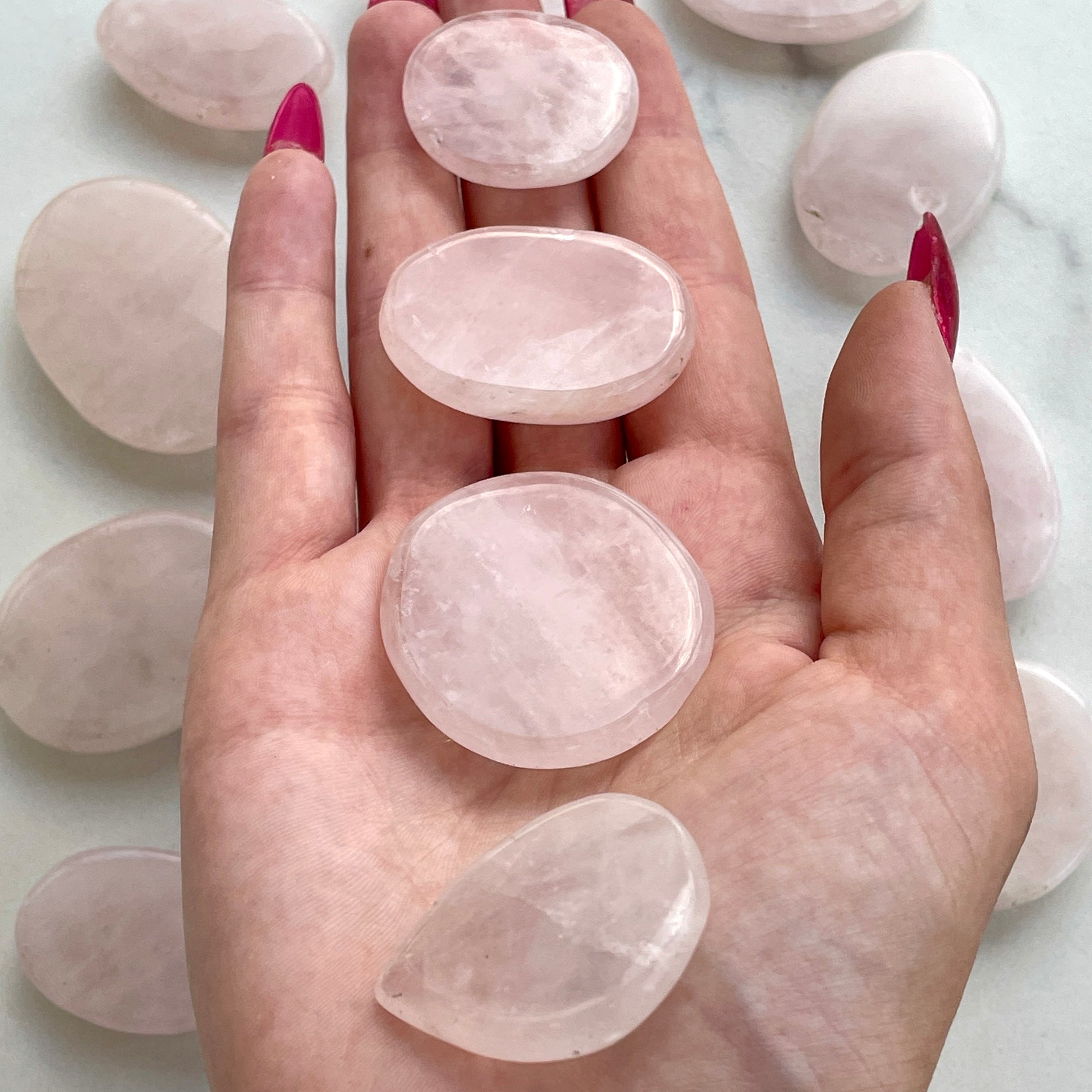 Rose Quartz Palmstone (IN)