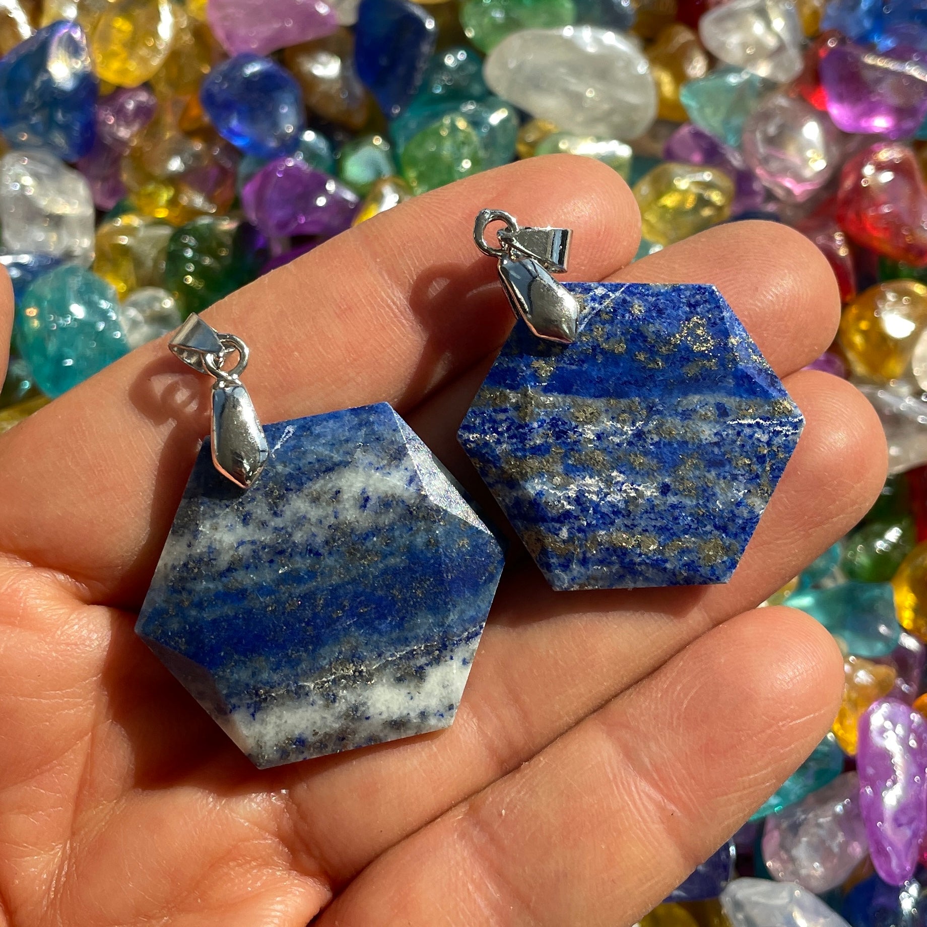 Lapis Lazuli Hexagonal Pendant