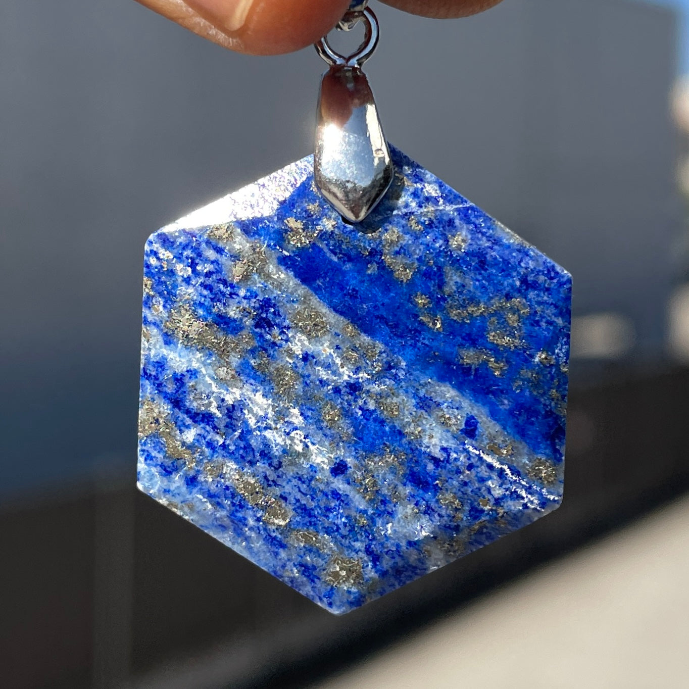 Lapis Lazuli Hexagonal Pendant