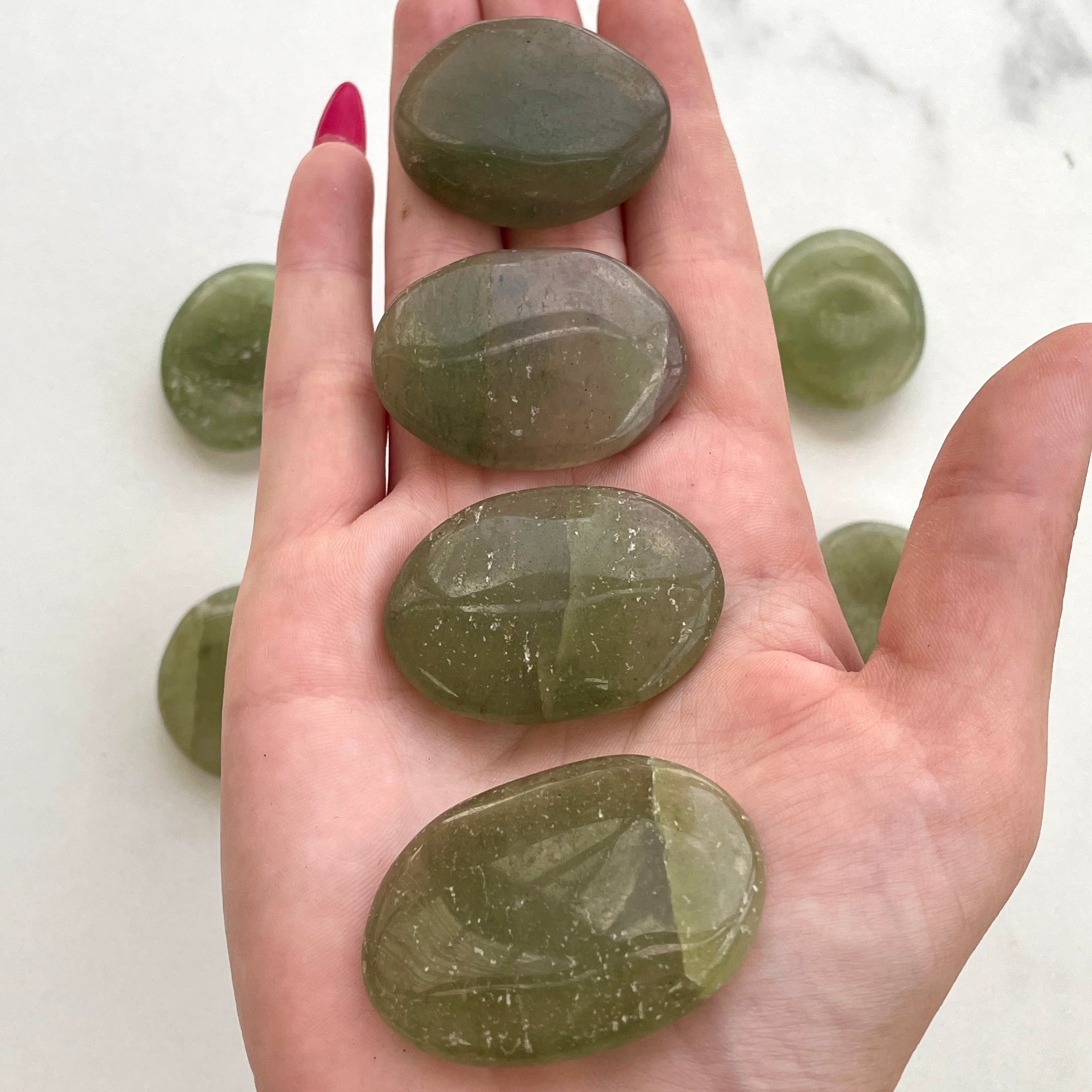 Green Aventurine (Light) Palmstone (IN)