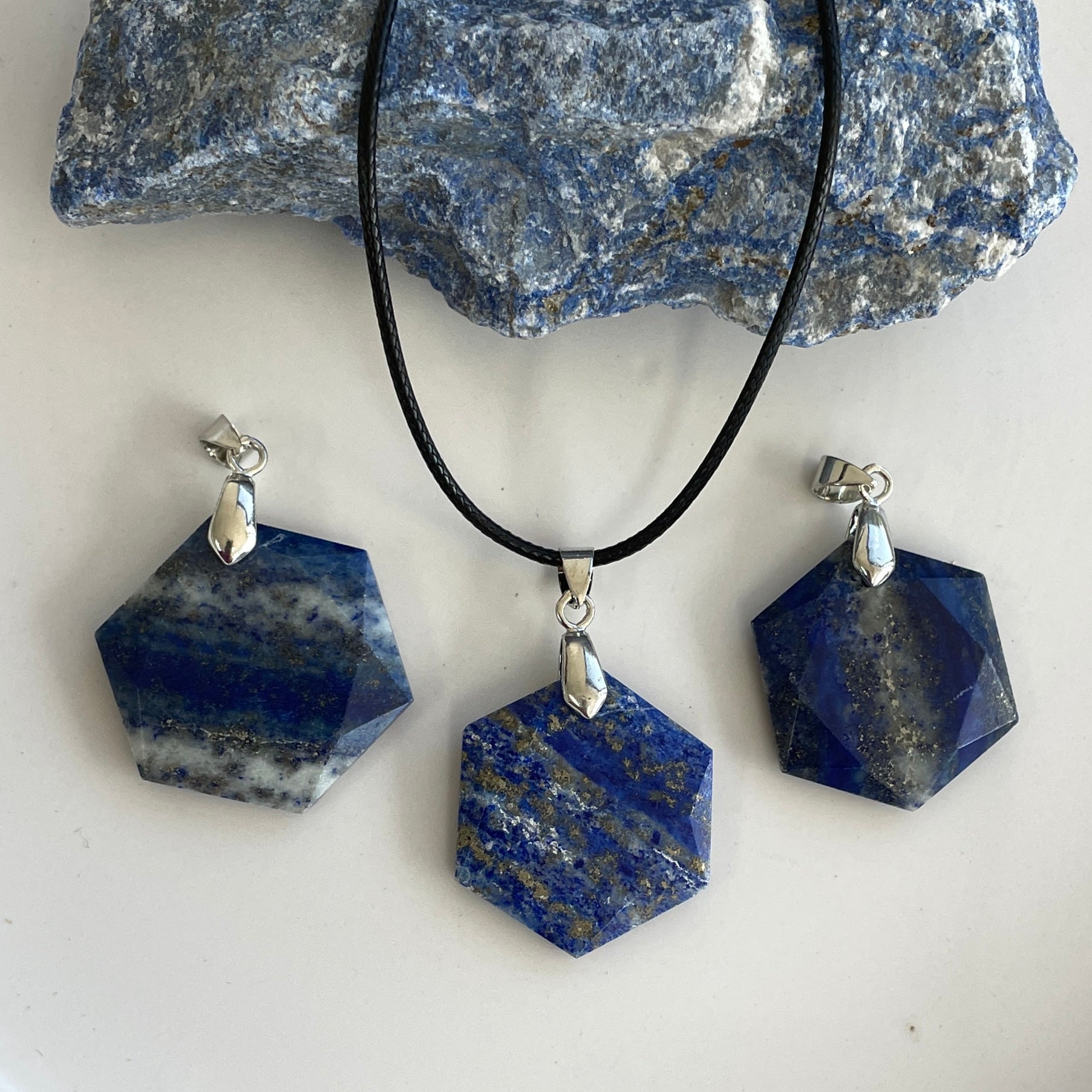 Lapis Lazuli Hexagonal Pendant