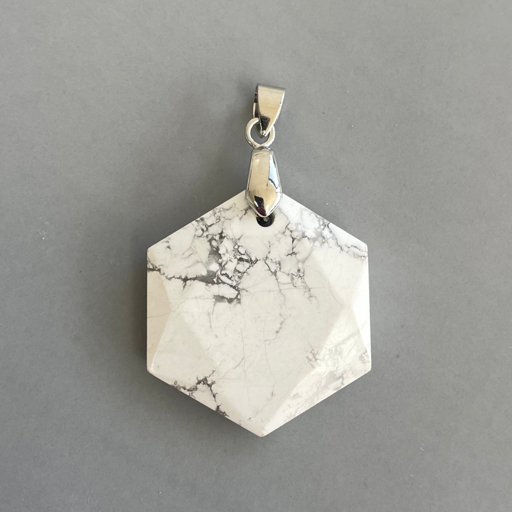 Howlite Hexagonal Pendant