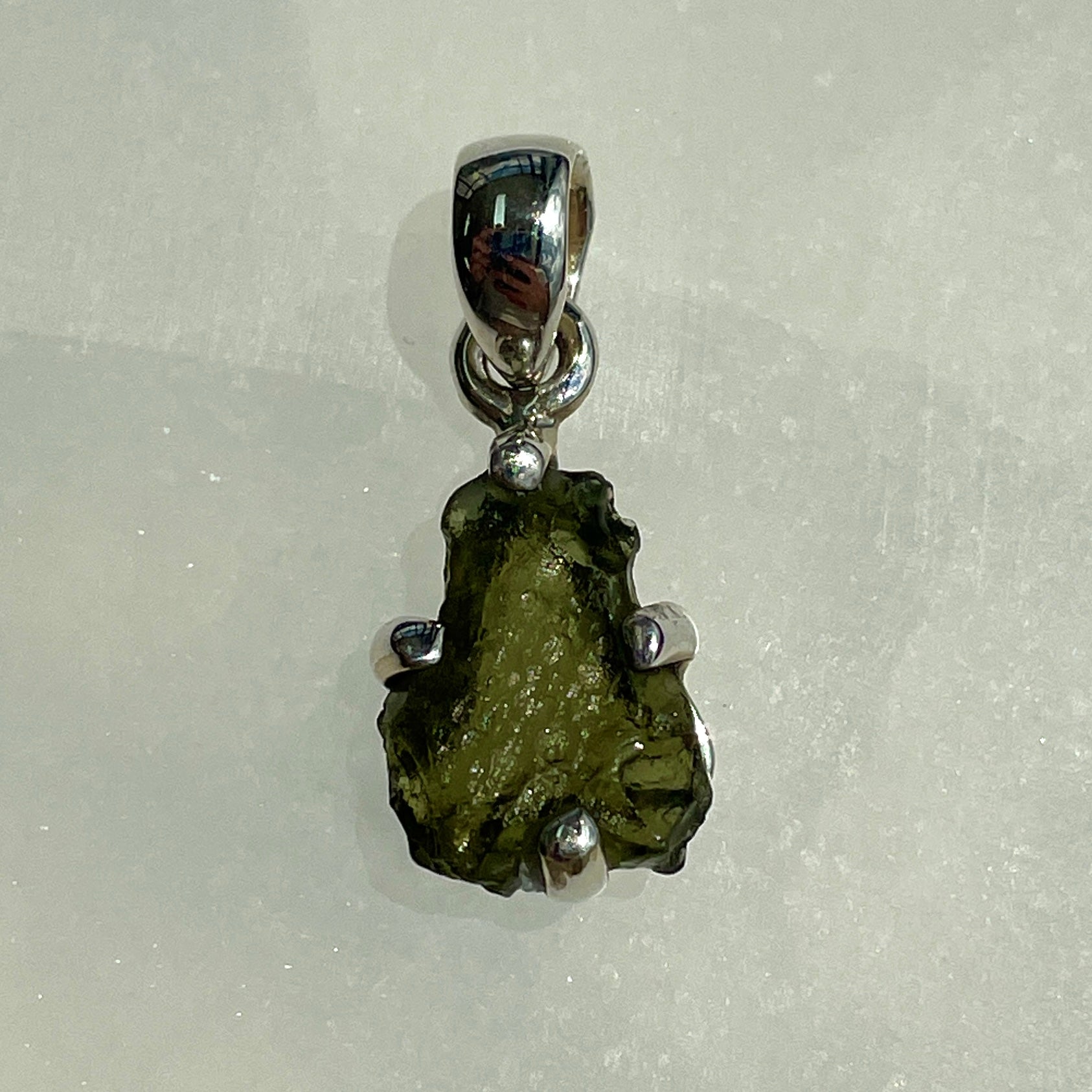 Moldavite - Silver Pendant M46