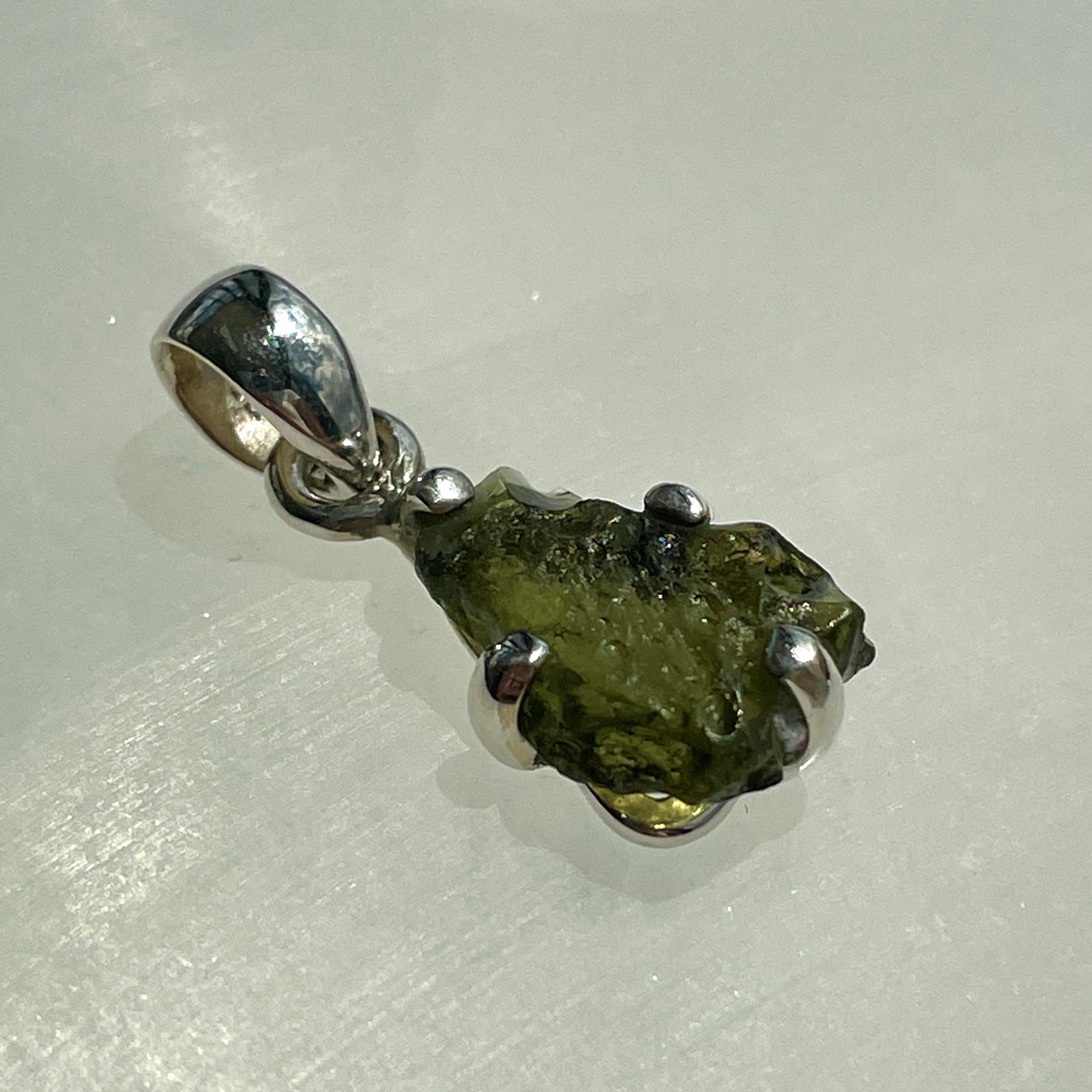 Moldavite - Silver Pendant M46
