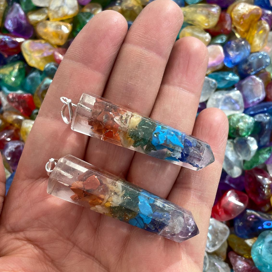 Orgonite Chakra Pendant - Point