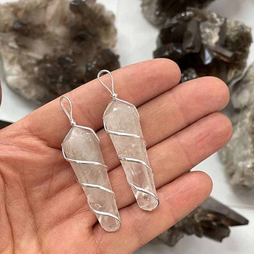 Smokey Qtz - Wire Wrapped DT Point Pendant