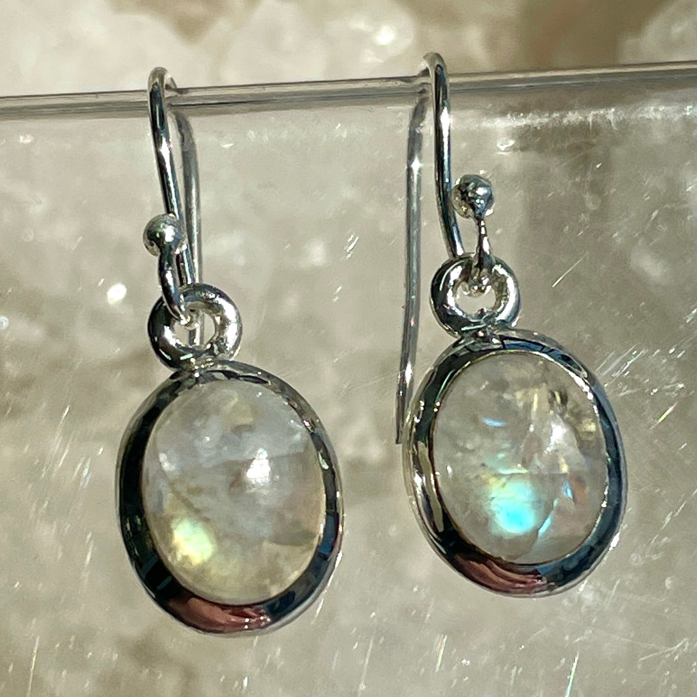 Rainbow Moonstone Earrings - H