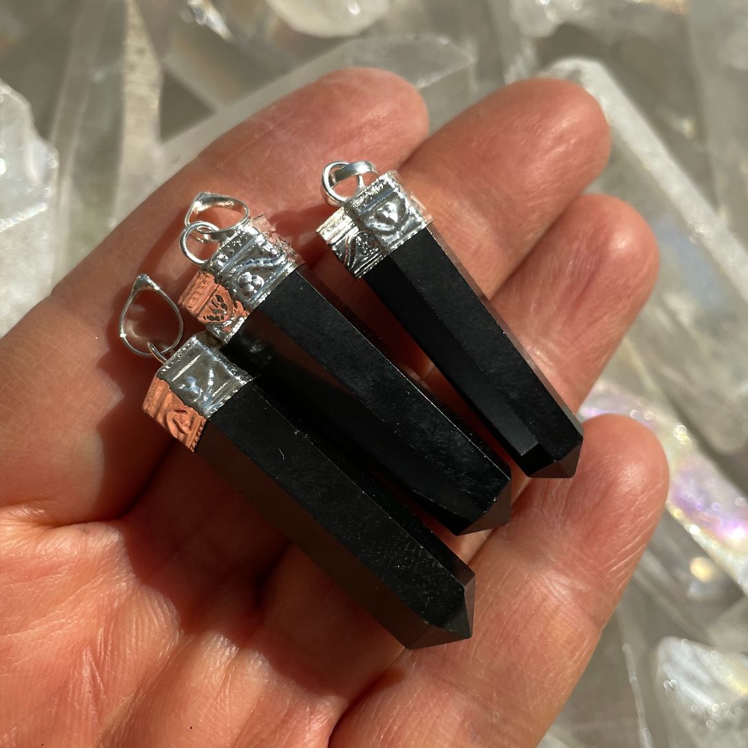 Obsidian - Cap Point Pendant