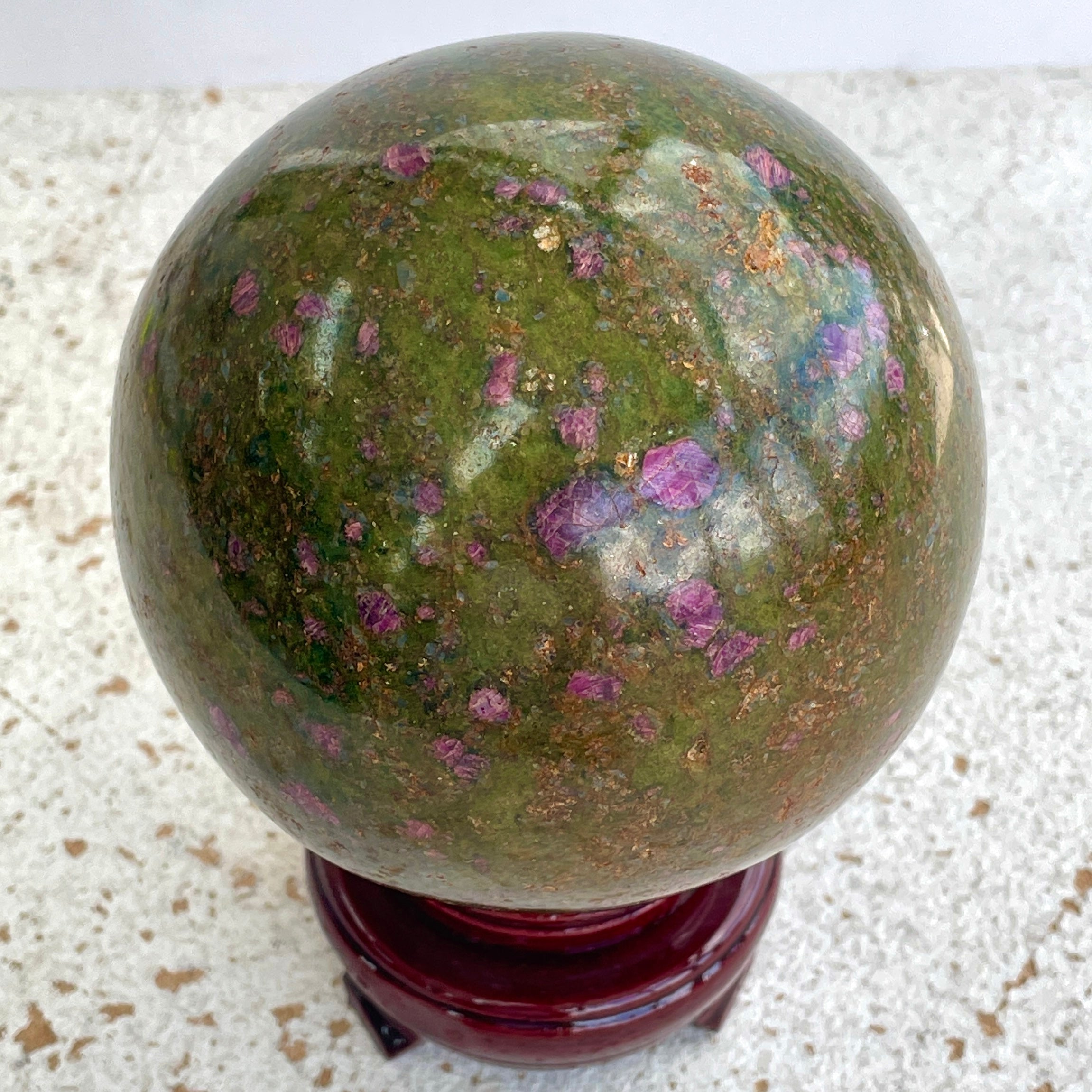Ruby In Fuchsite - Large Sphere 10cm - 05