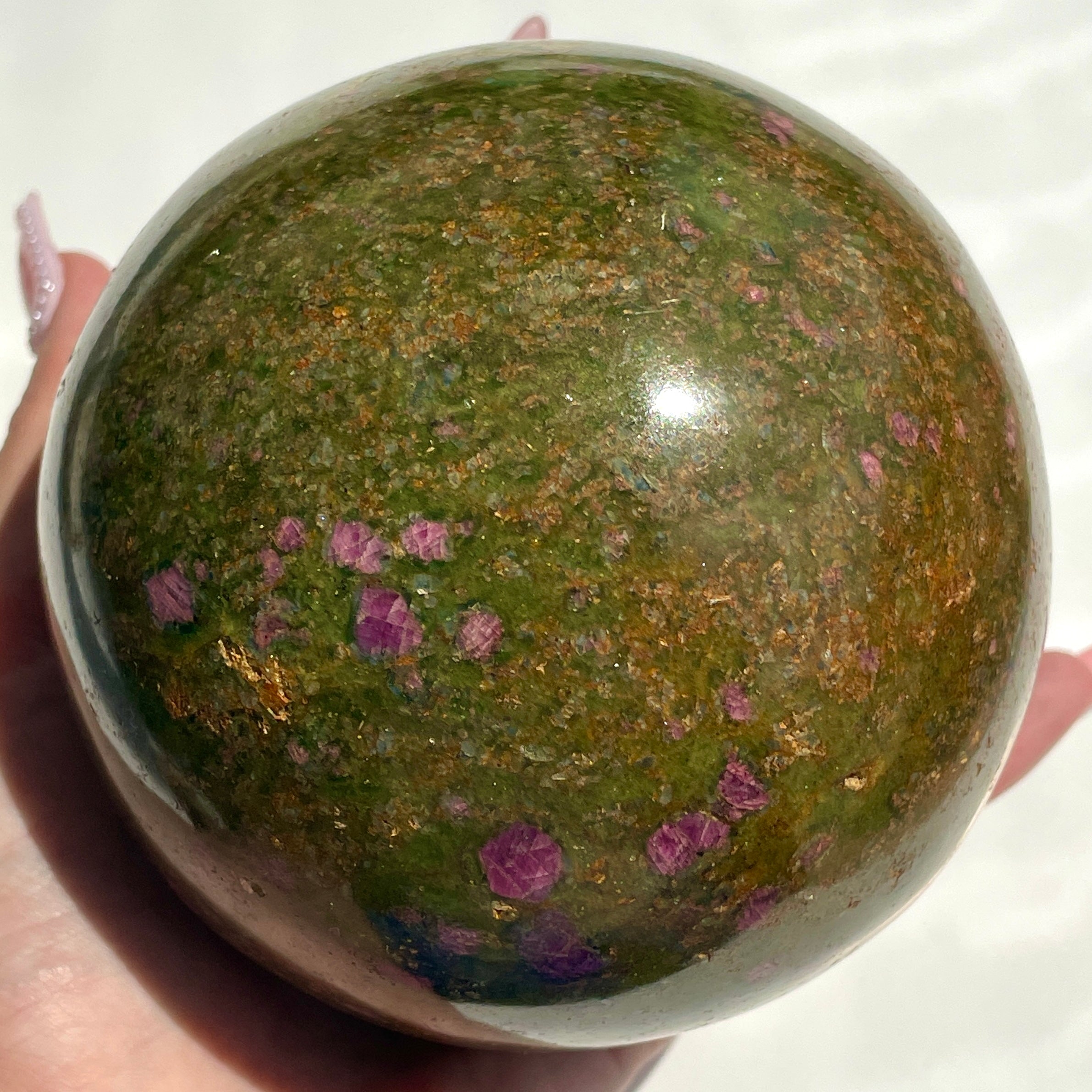 Ruby In Fuchsite - Large Sphere 10cm - 05