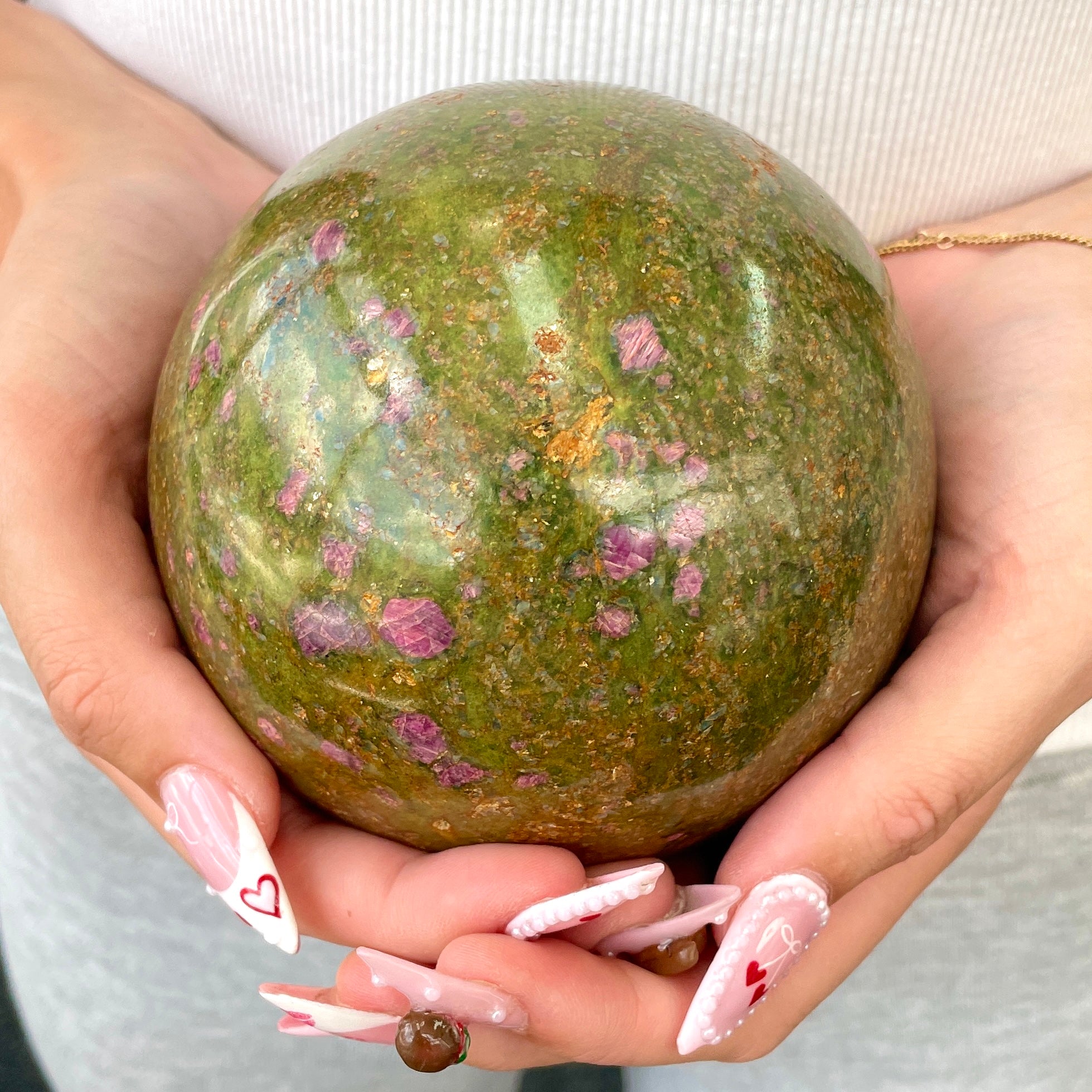 Ruby In Fuchsite - Large Sphere 10cm - 05