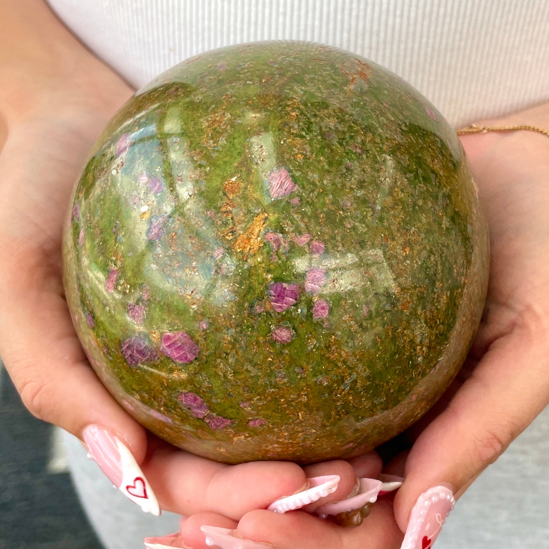 Ruby In Fuchsite - Large Sphere 10cm - 05
