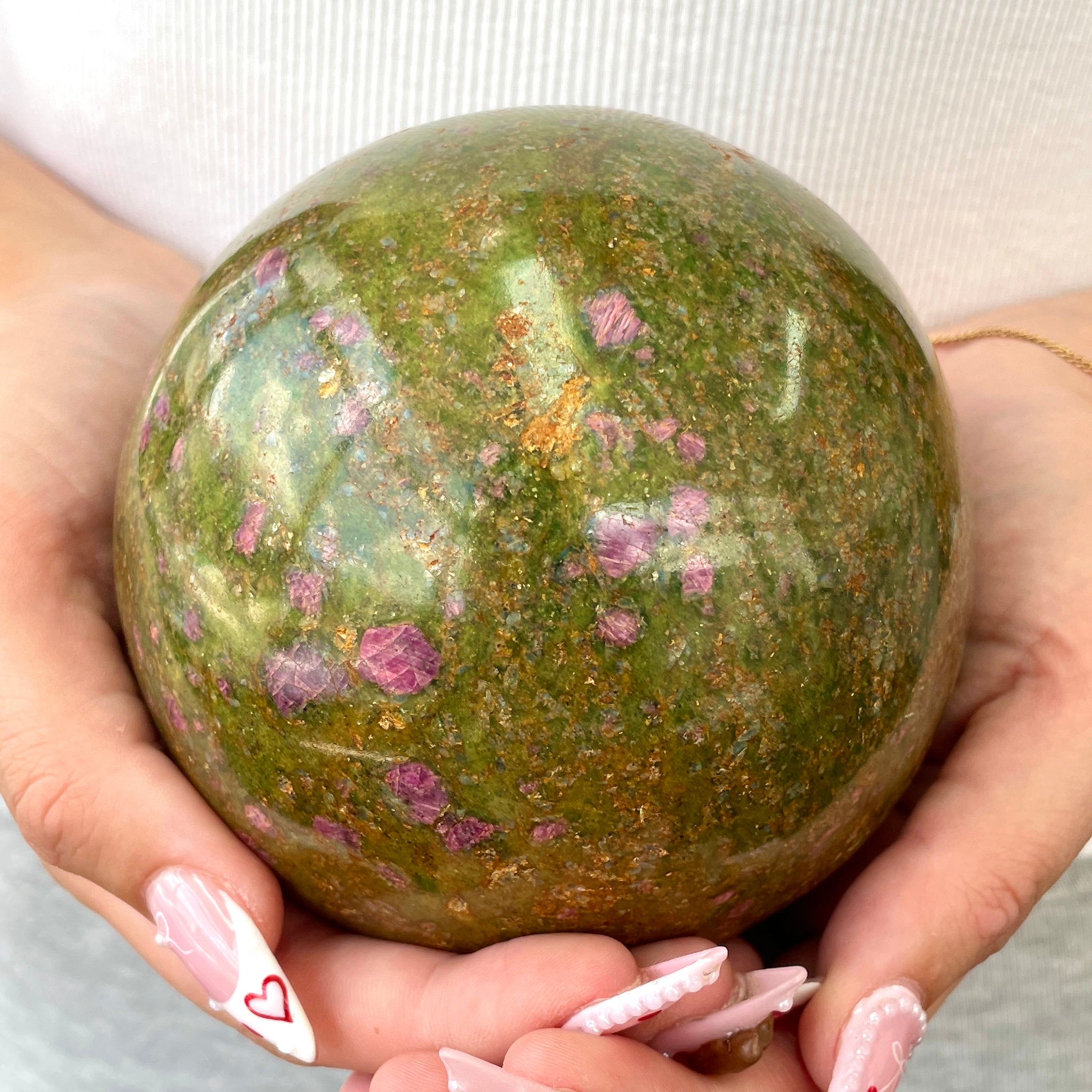 Ruby In Fuchsite - Large Sphere 10cm - 05