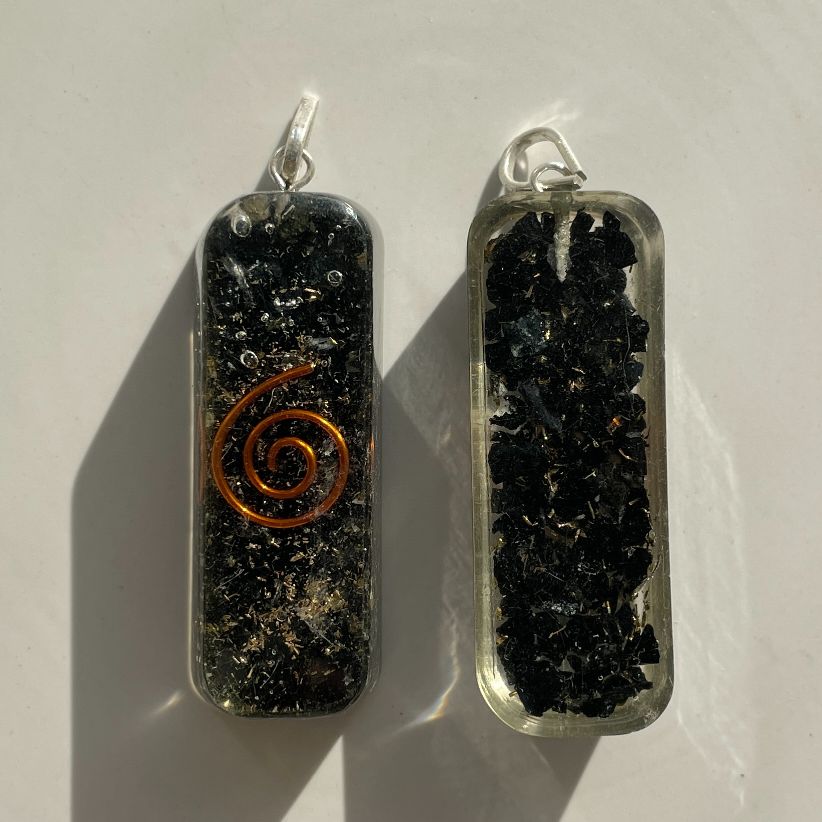 Orgonite Black Tourmaline Pendant - Rectangle