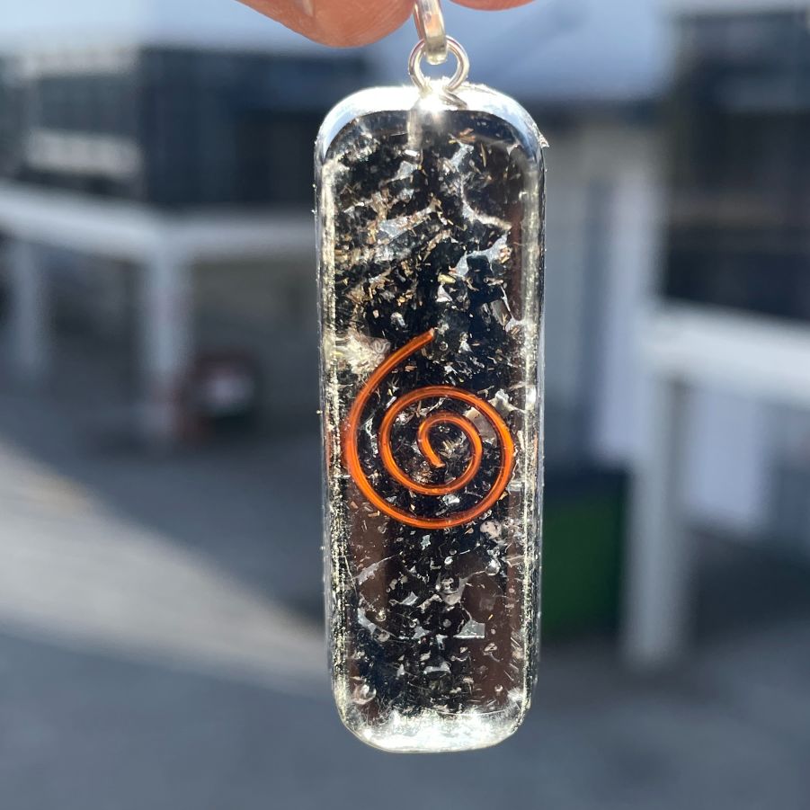 Orgonite Black Tourmaline Pendant - Rectangle