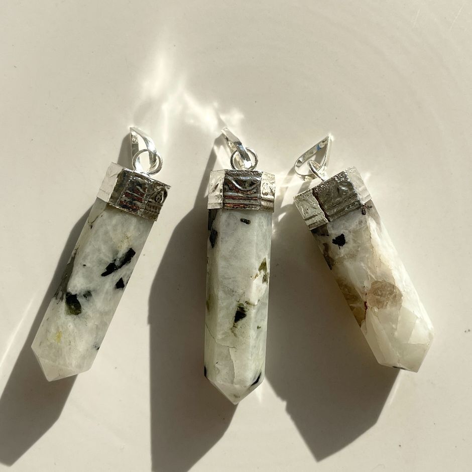 Rainbow Moonstone - Cap Point Pendant