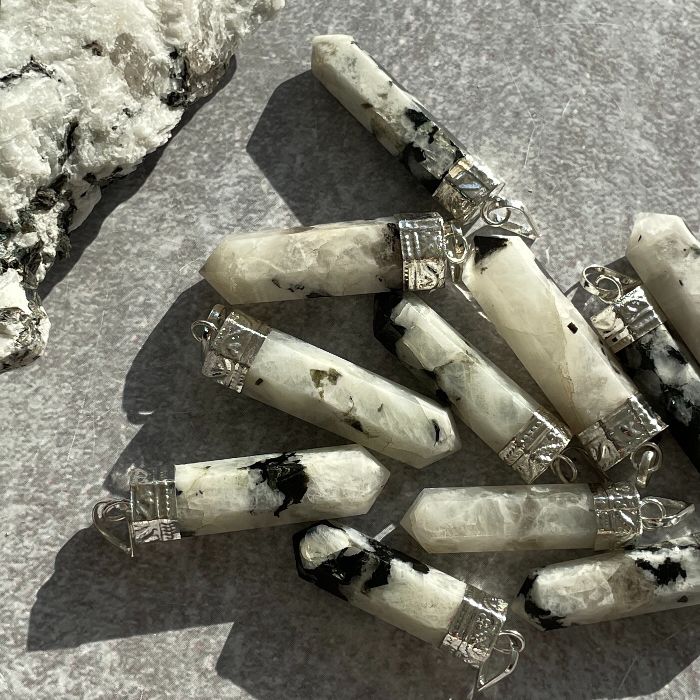 Rainbow Moonstone - Cap Point Pendant