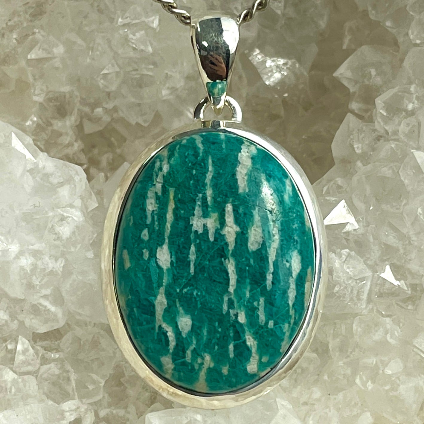 Amazonite Silver Pendant - SP84
