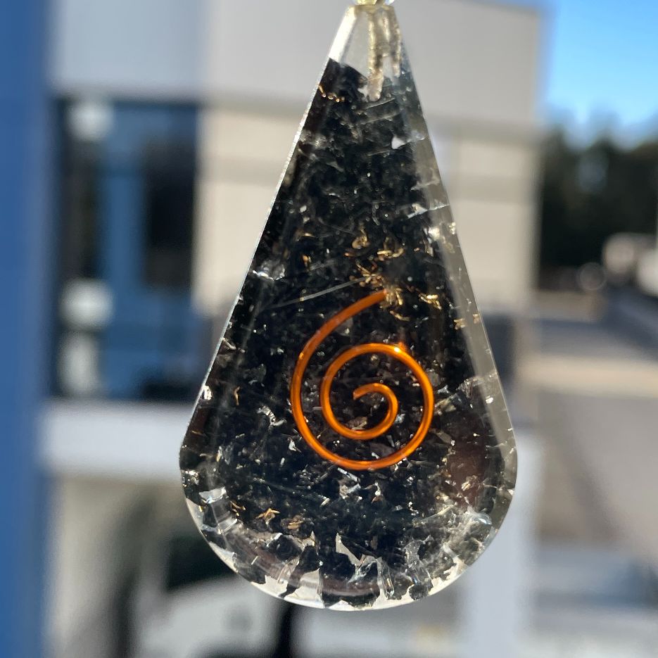 Orgonite Black Tourmaline Pendant - Tear Drop