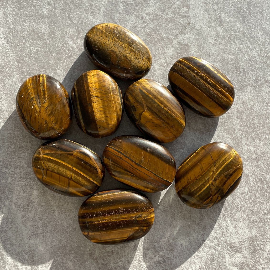 Tigers Eye Palm Stone - 6cm