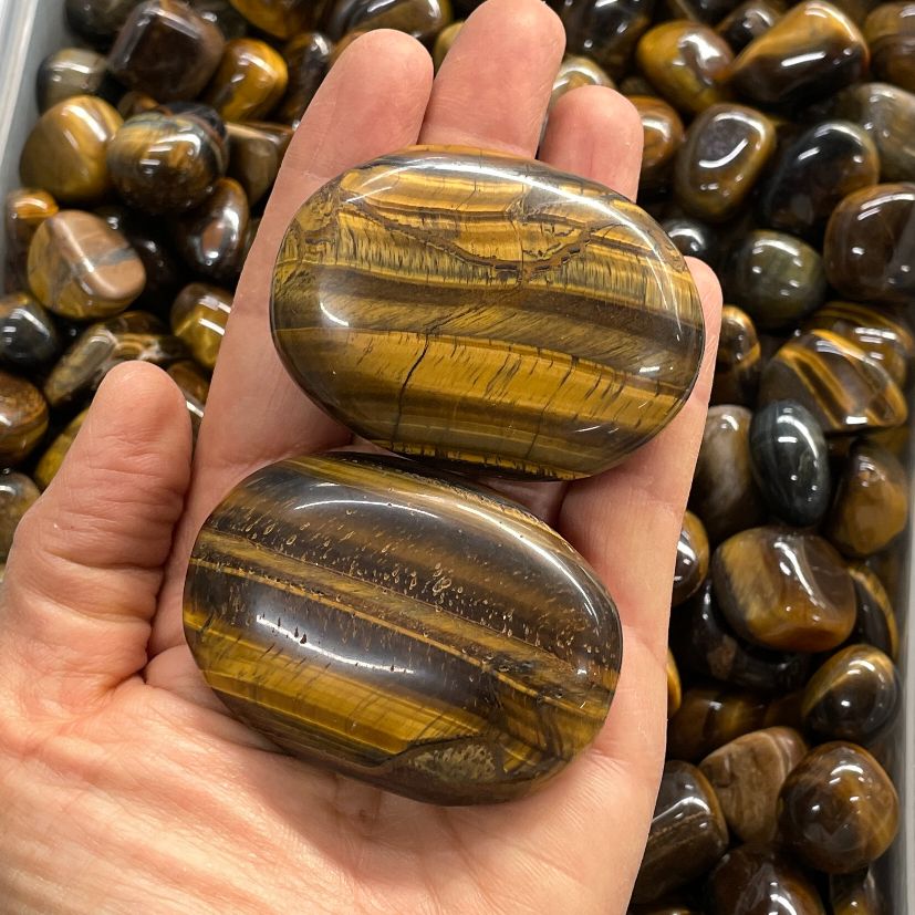 Tigers Eye Palm Stone - 6cm