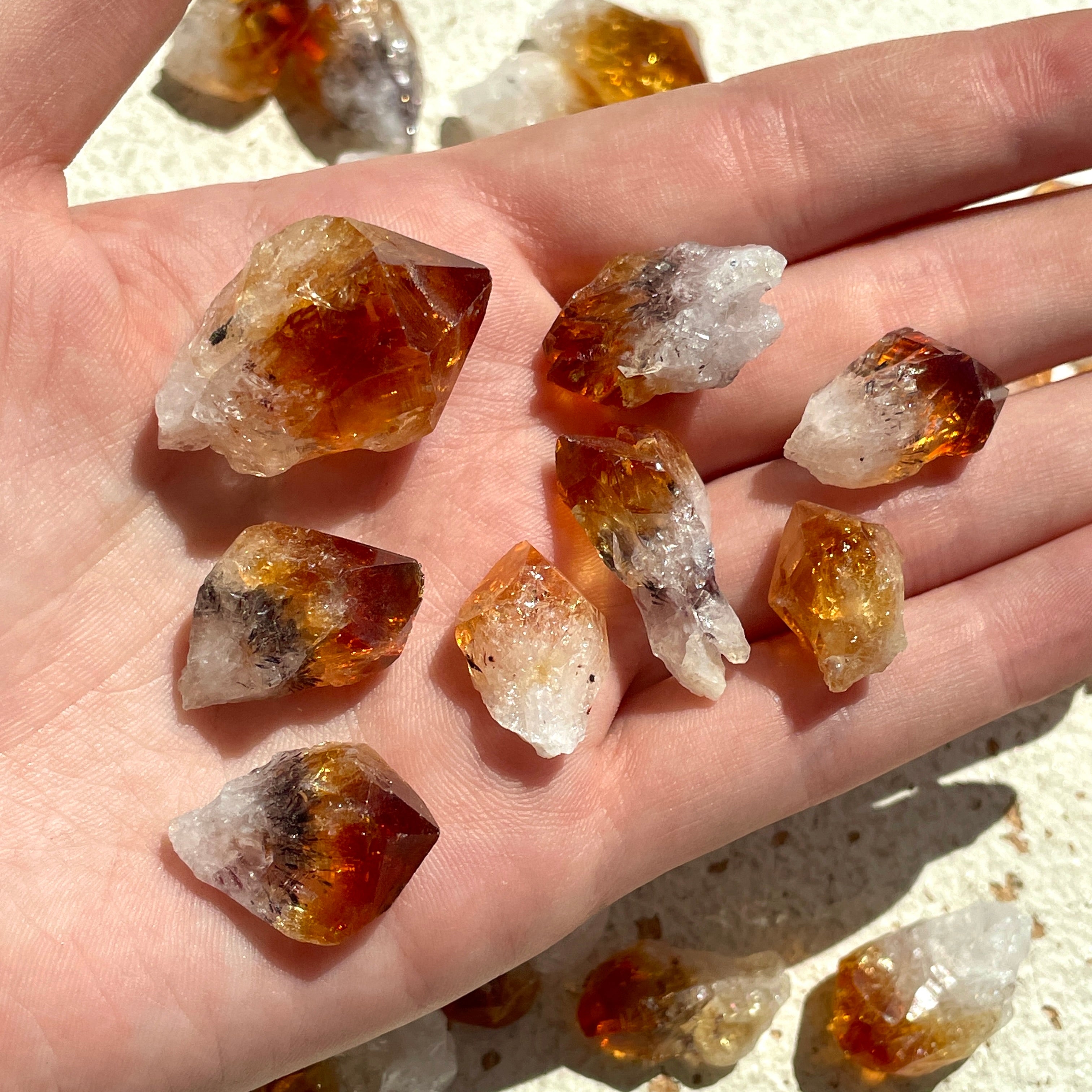 Citrine AAA Points Small - 50gms (12-18pc)