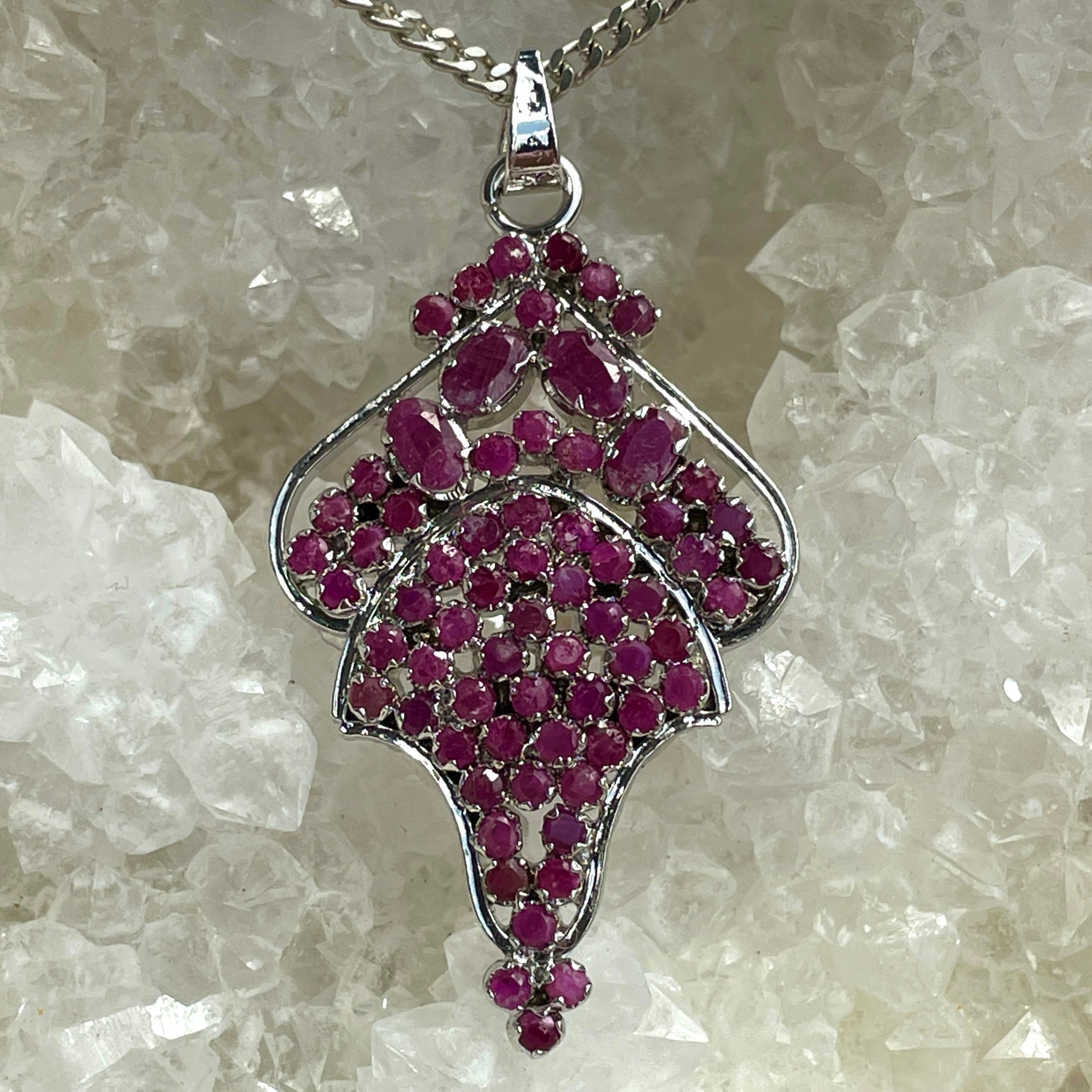 Ruby Silver Pendant Large - SP85