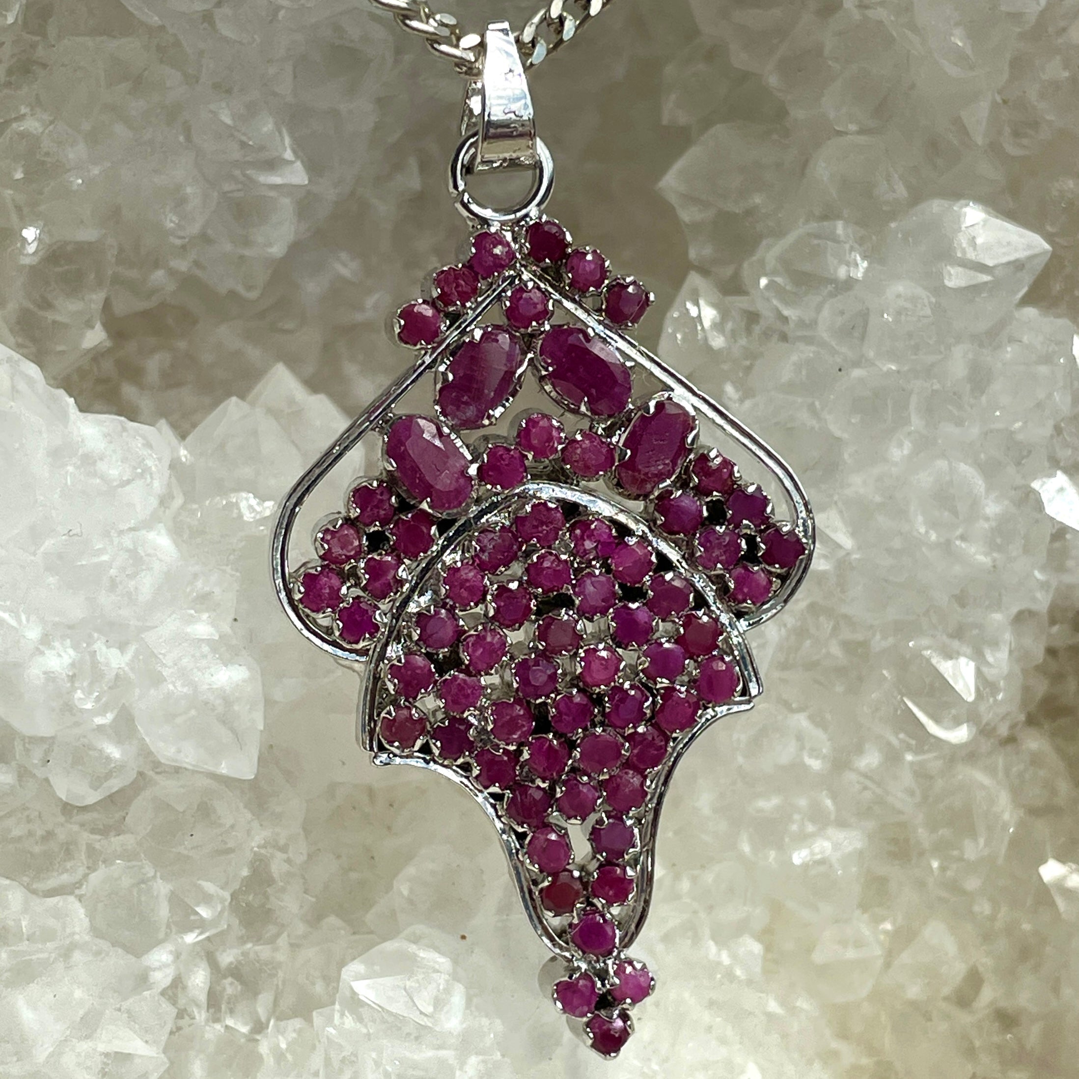 Ruby Silver Pendant Large - SP85
