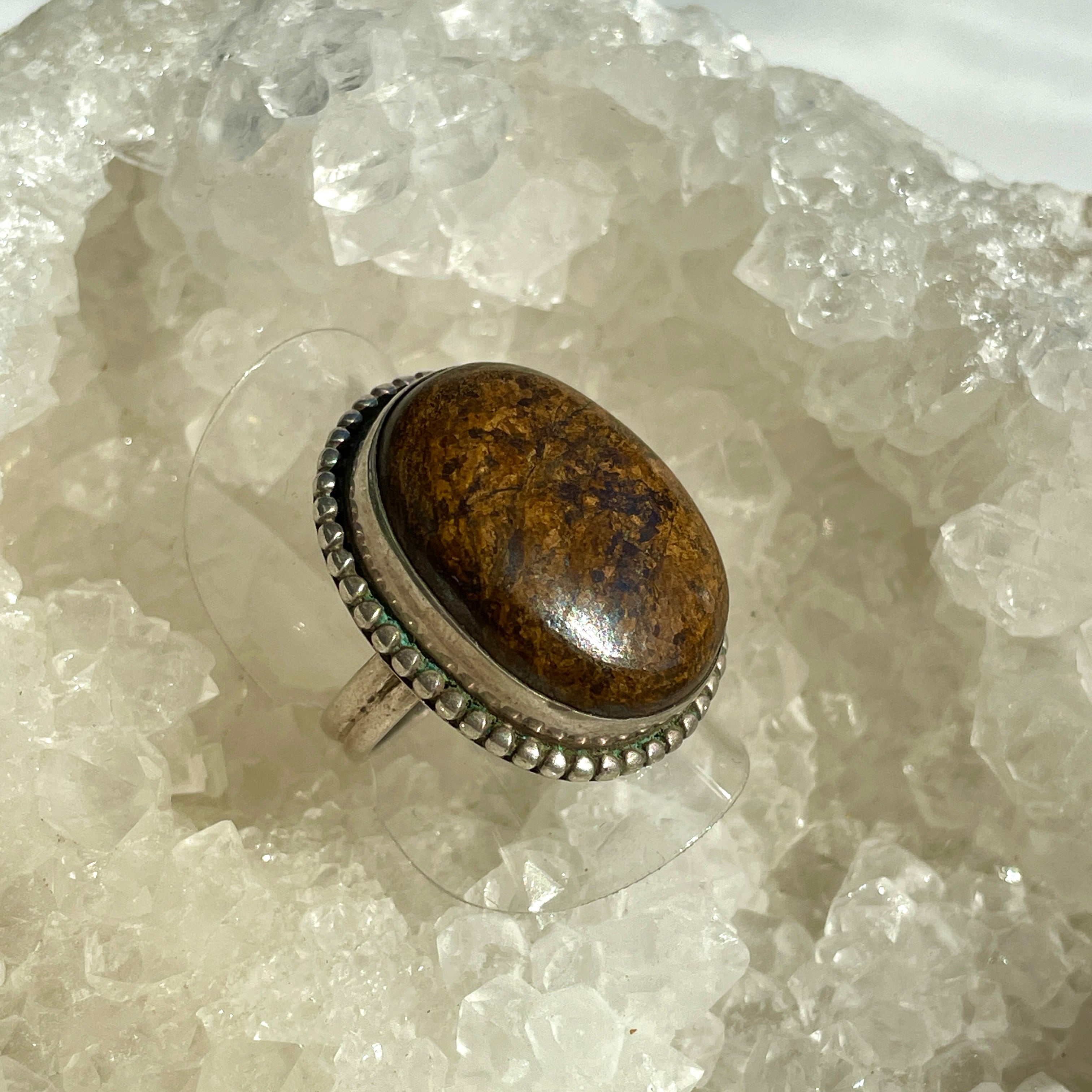 Bronzite Sterling Silver Ring - Sz6/7 BR1