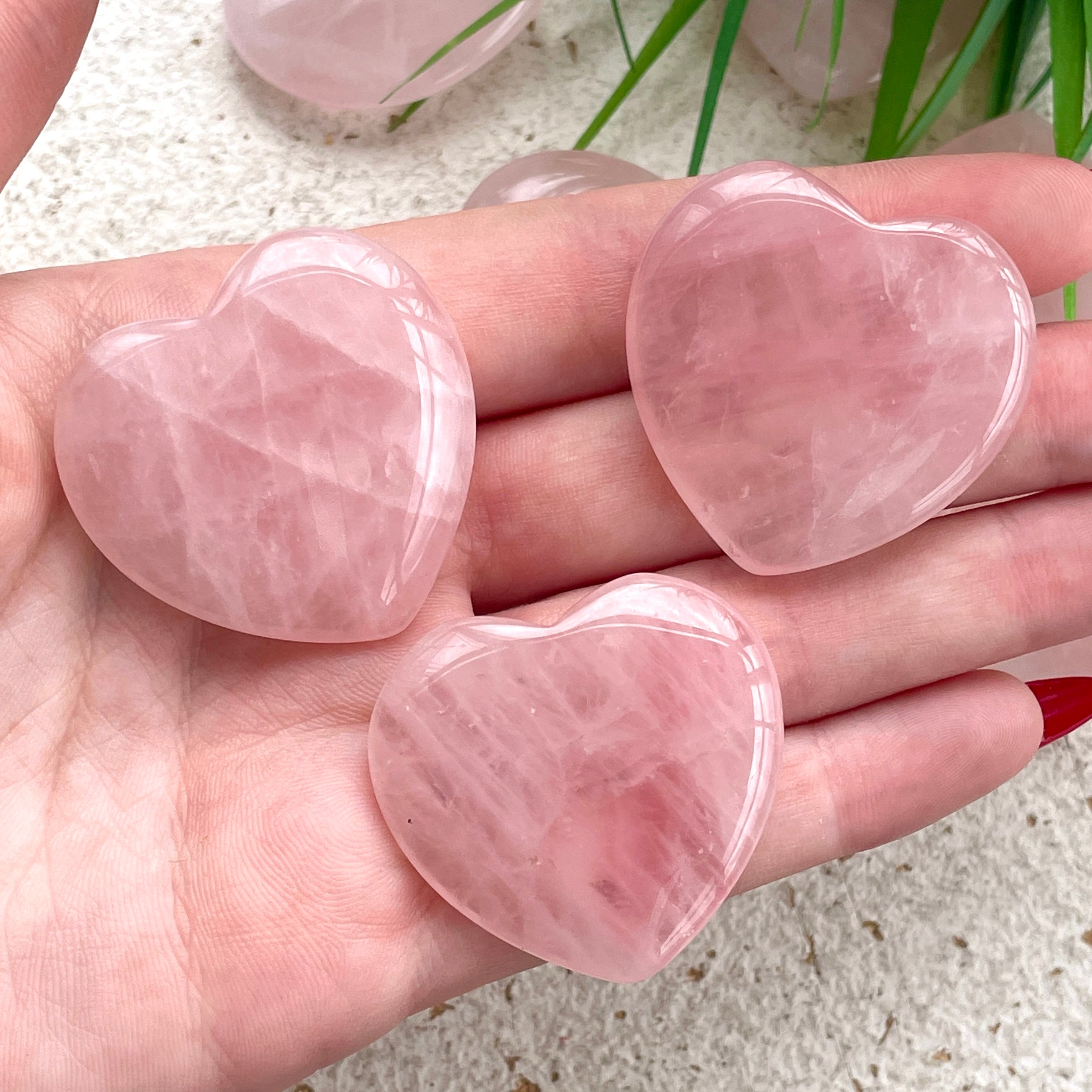 Rose Quartz Flat Heart - SM