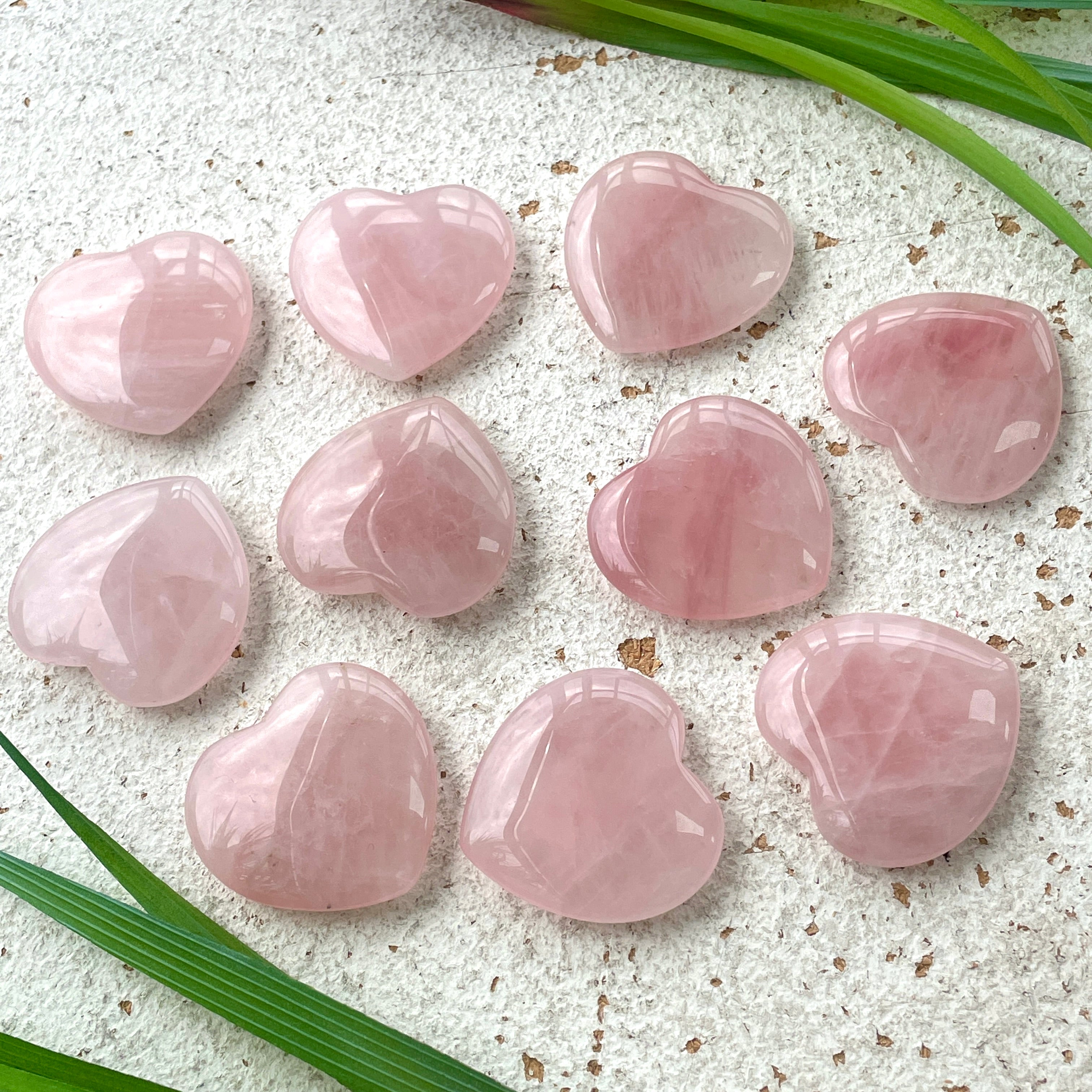 Rose Quartz Flat Heart - SM