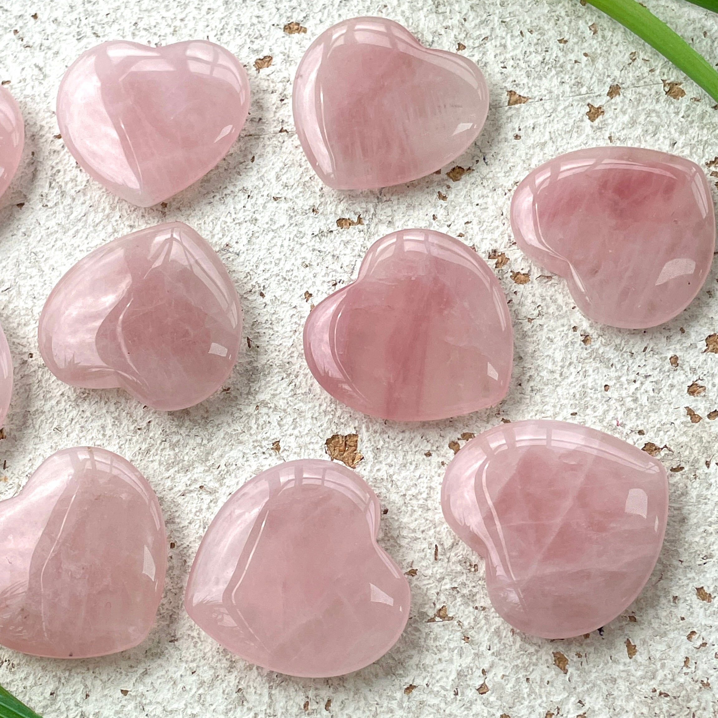 Rose Quartz Flat Heart - SM
