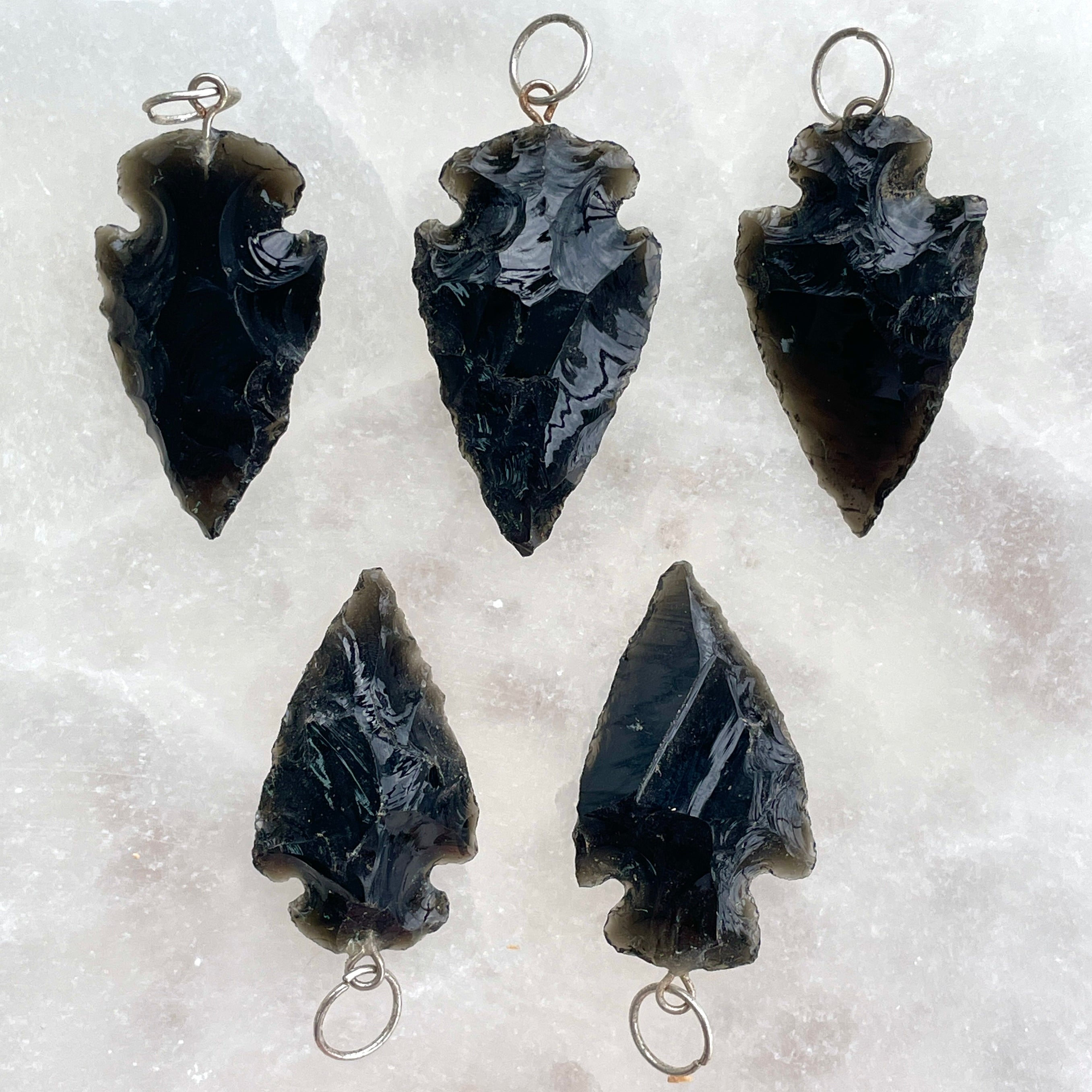 Arrowhead Pendant Black Obsidian