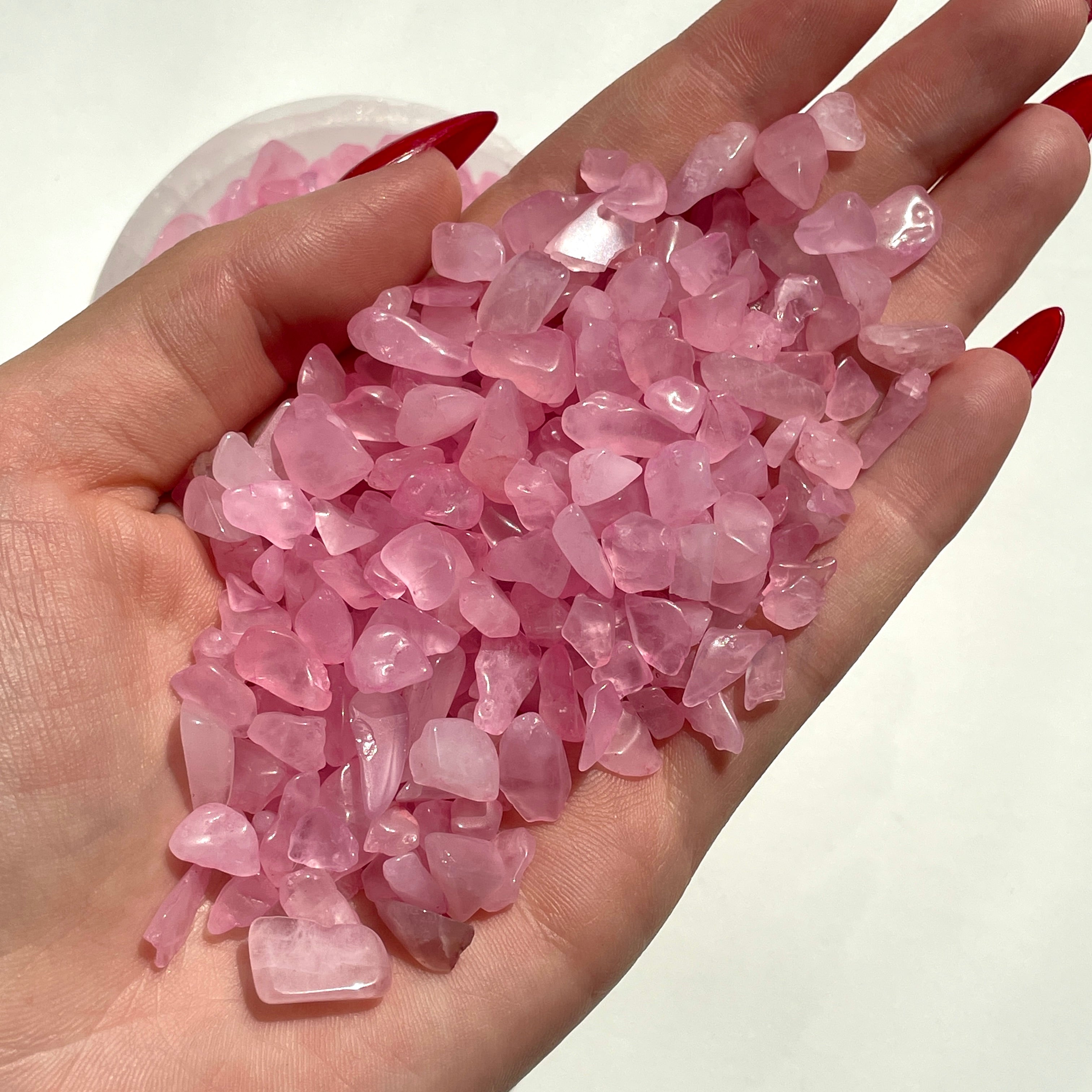 Rose Quartz Chips - (Colour Enhanced) - 500 gms