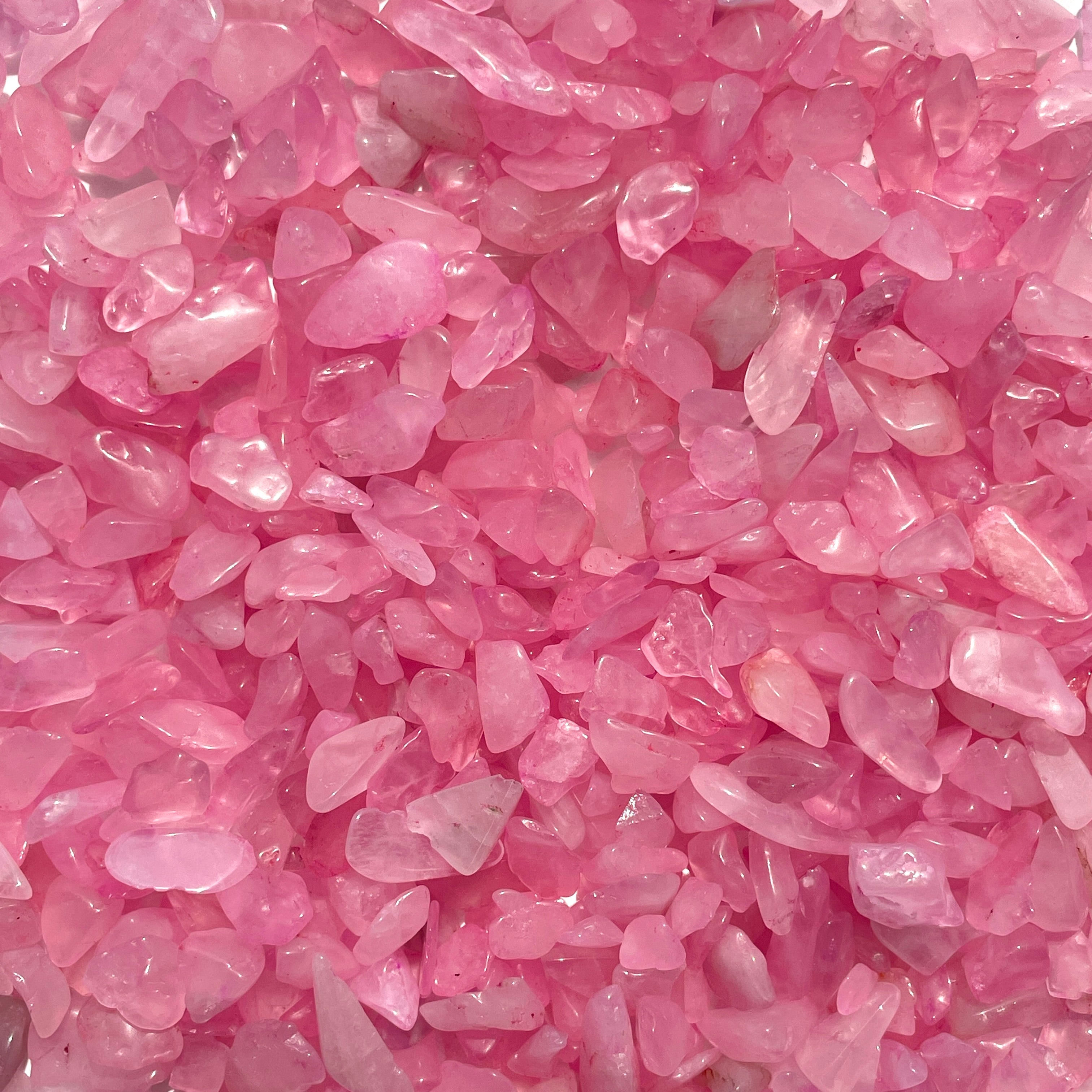 Rose Quartz Chips - (Colour Enhanced) - 500 gms