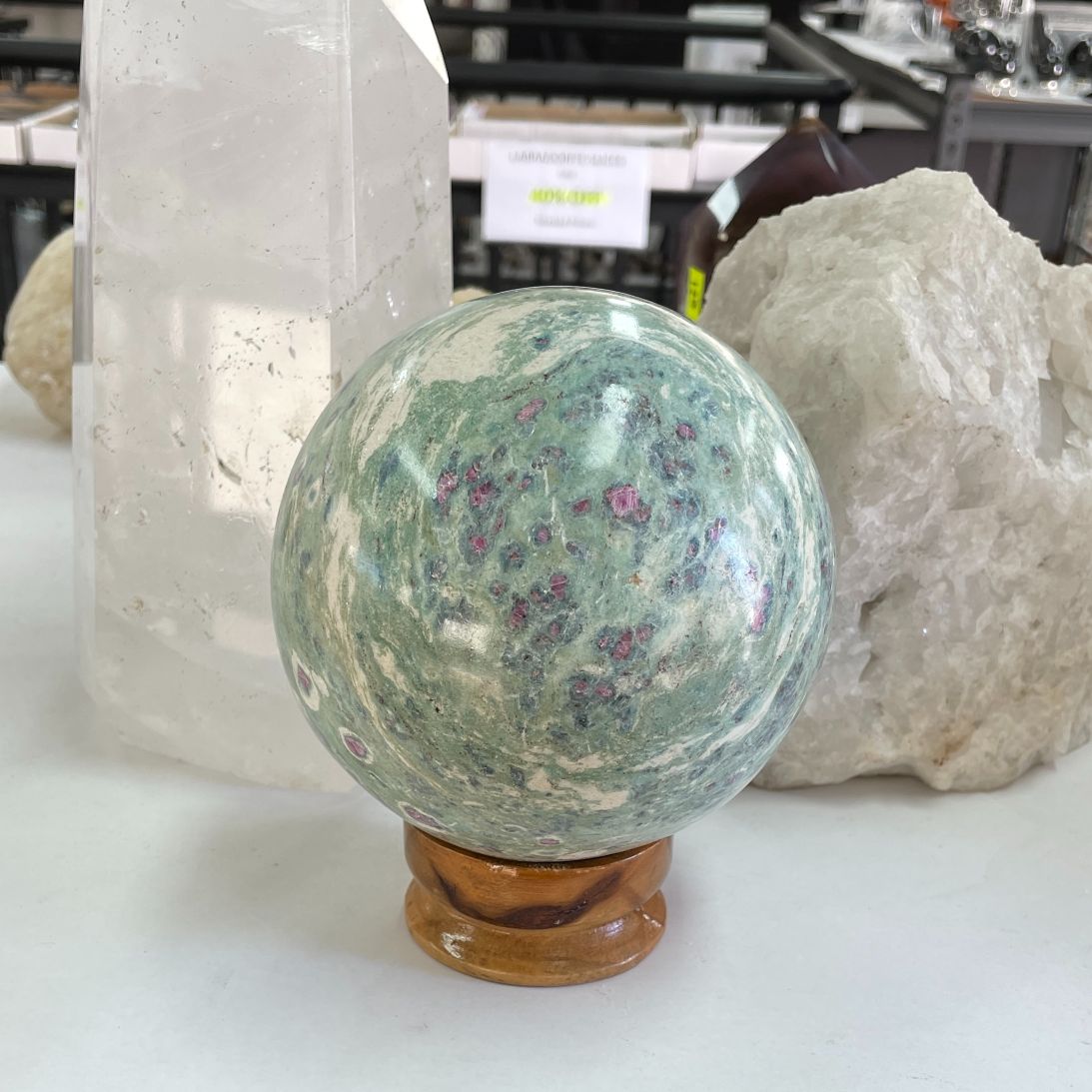 Ruby In Fuchsite - Large Sphere - 03