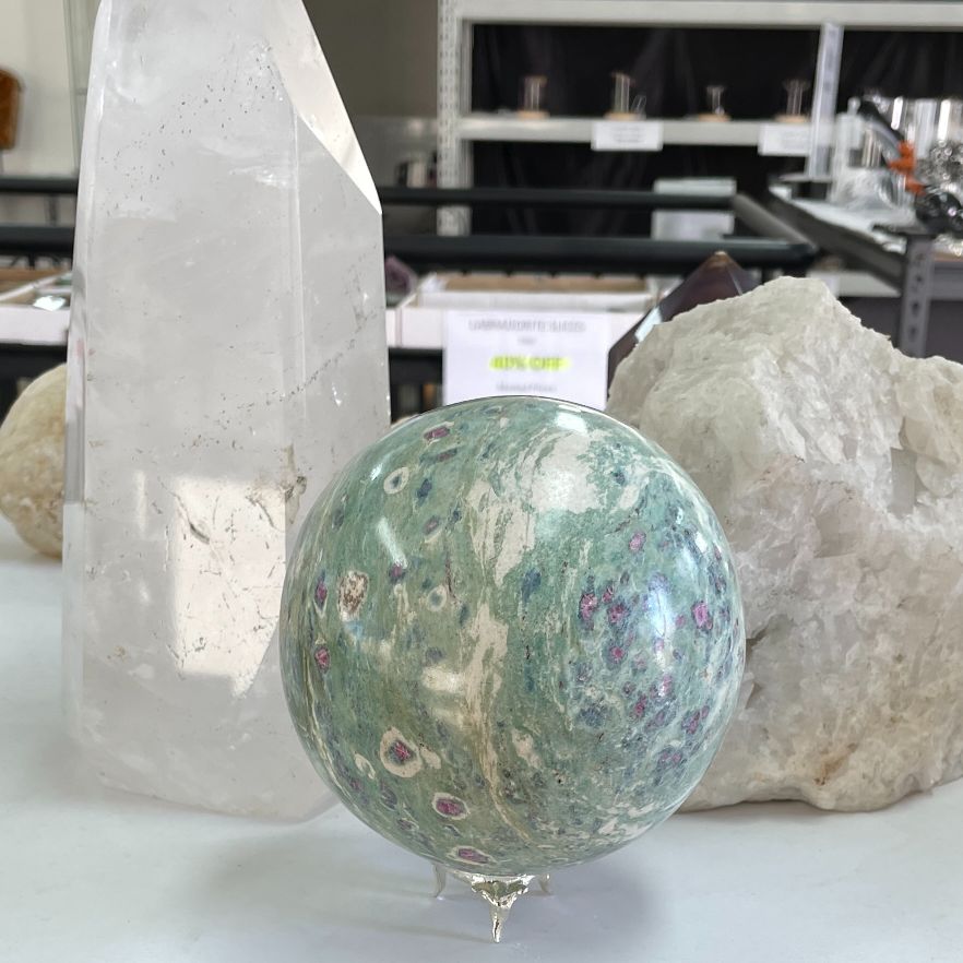 Ruby In Fuchsite - Large Sphere - 03