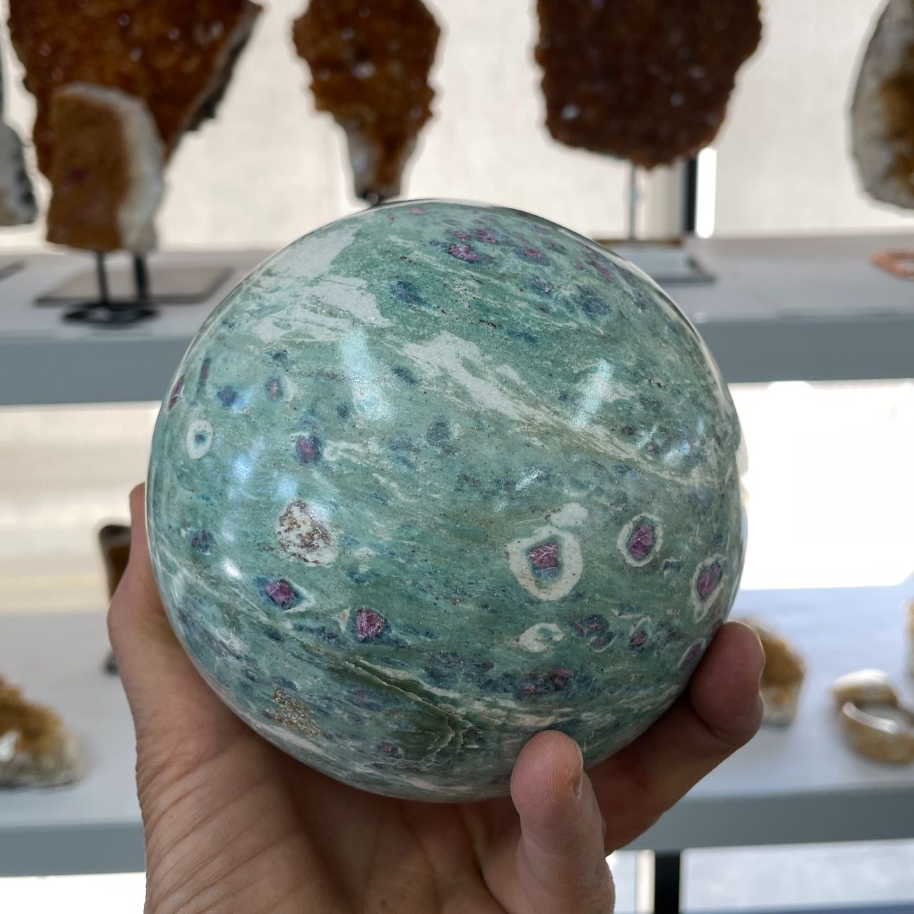 Ruby In Fuchsite - Large Sphere - 03