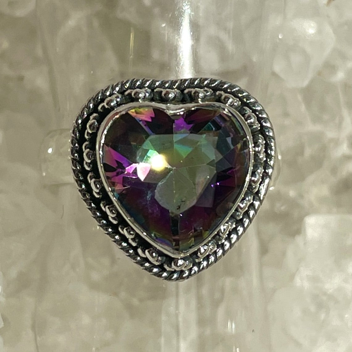 Mystic Quartz Sterling Silver Ring - Sz9 MQ8