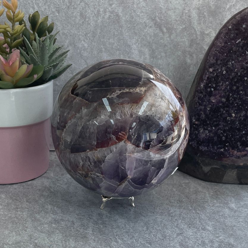 Chevron Amethyst Sphere - 01